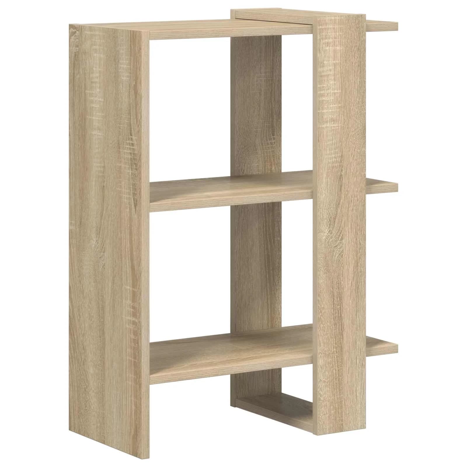 Knjižna polica 2 nivojev 52 x 25 x 71,5 cm Inženirski les - slika 2