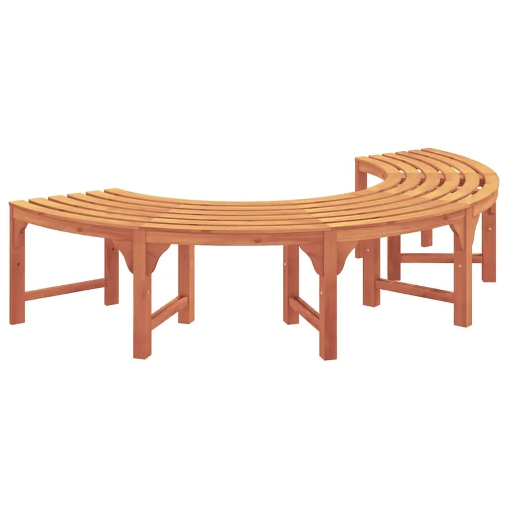 Banka Dreves 8 -Seater 2 kos 160 x 80 x 45cm Naravna - slika 4