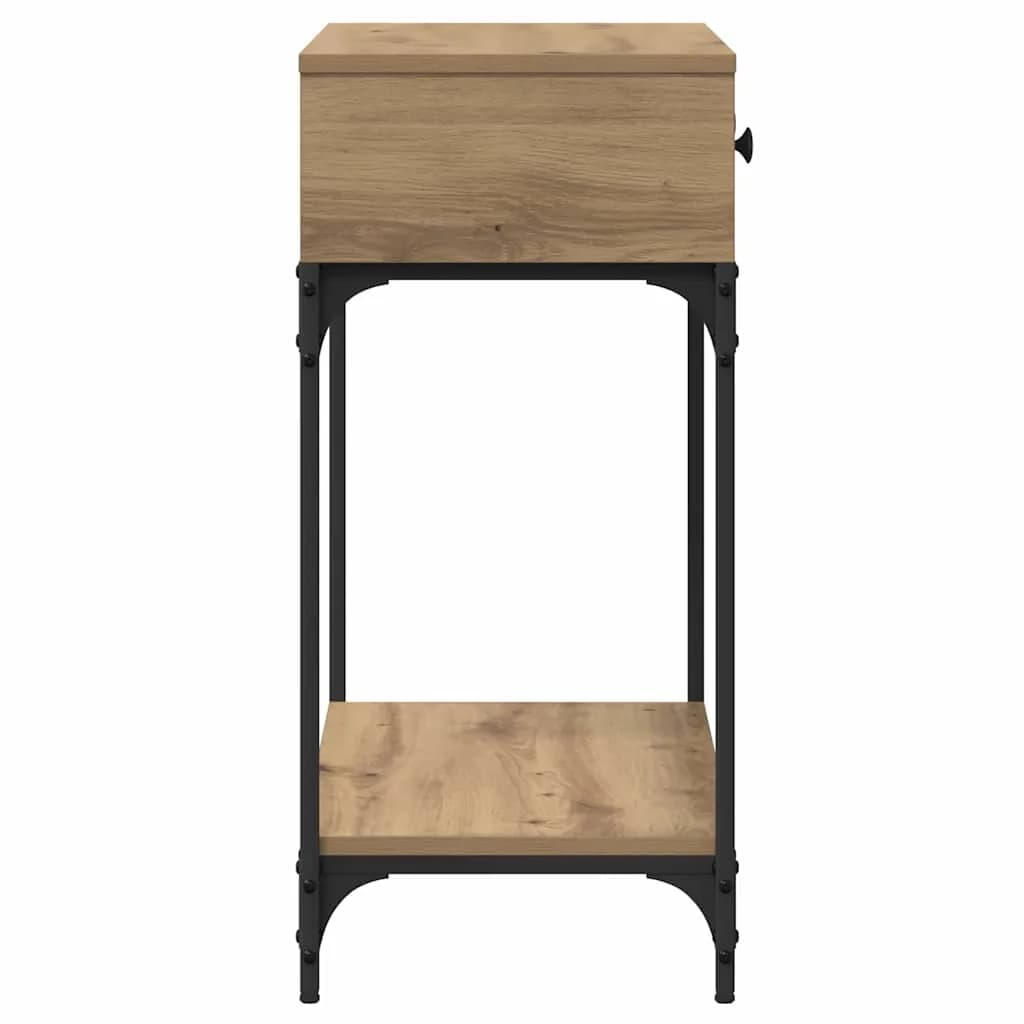 Konzolna miza artisan hrast 75 x 34,5 x 75 cm Inženirski les - slika 7
