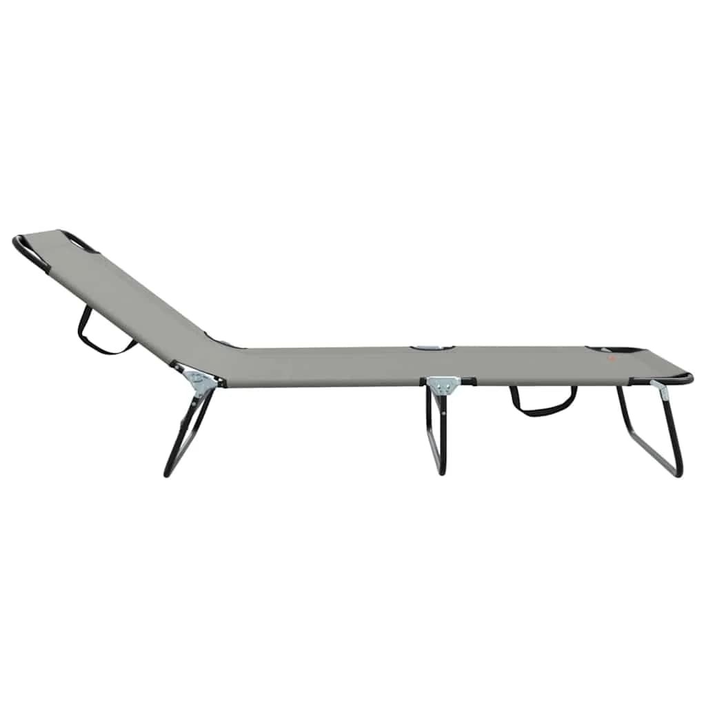 Zložljiv ležalnik Siva 188 x 57 x 86,5 cm Poliester - slika 5
