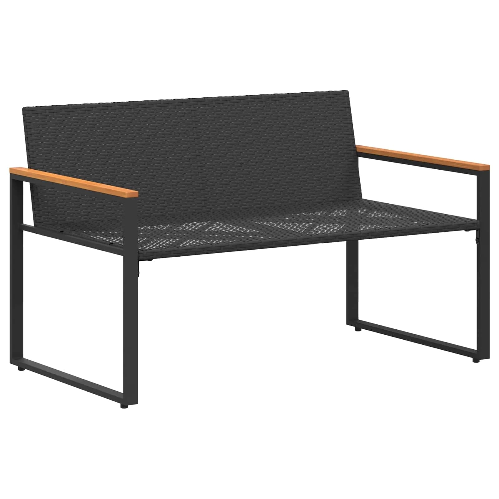 klop z blazino Črna in turkizna 115 x 65 x 72 cm Ratan - slika 4