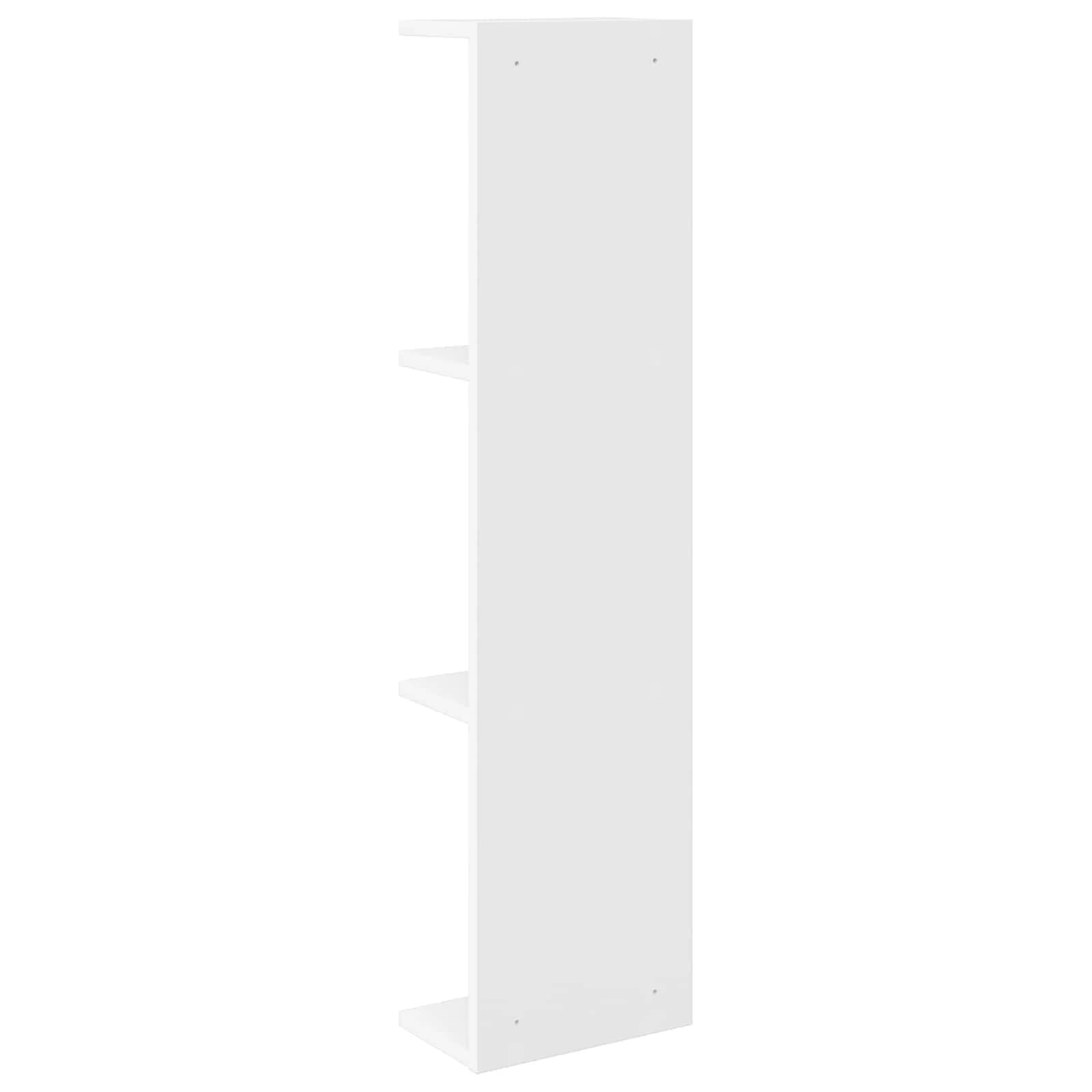 Stenska polica 2 kos Bela 25 x 15 x 100 cm Inženirski les - slika 6