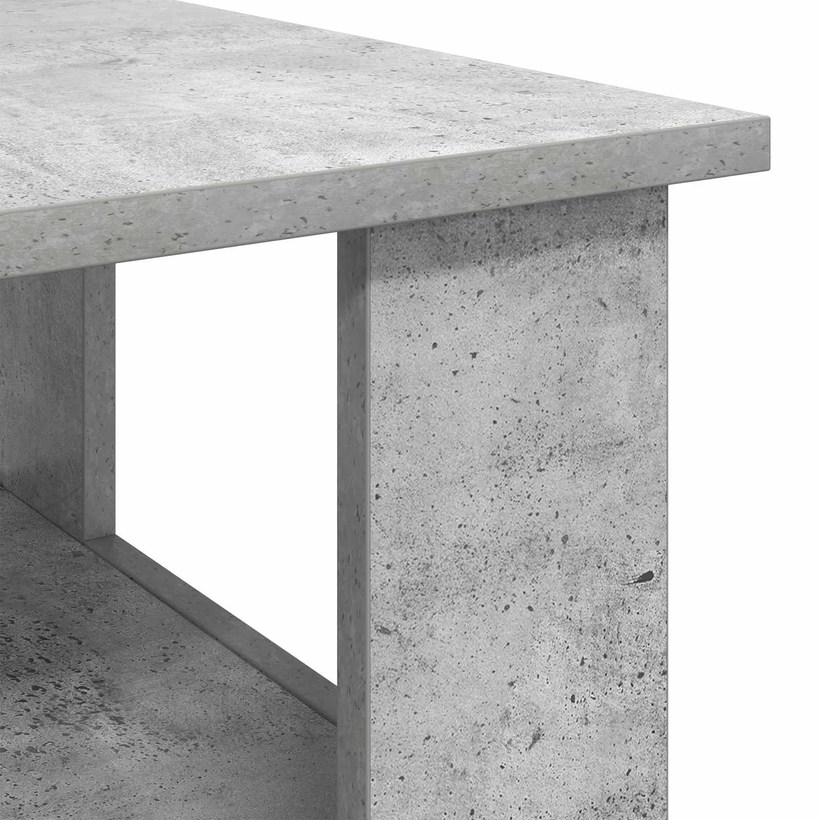 Klubska miza Betonsko siva 90 x 50 x 45 cm Inženirski les - slika 8