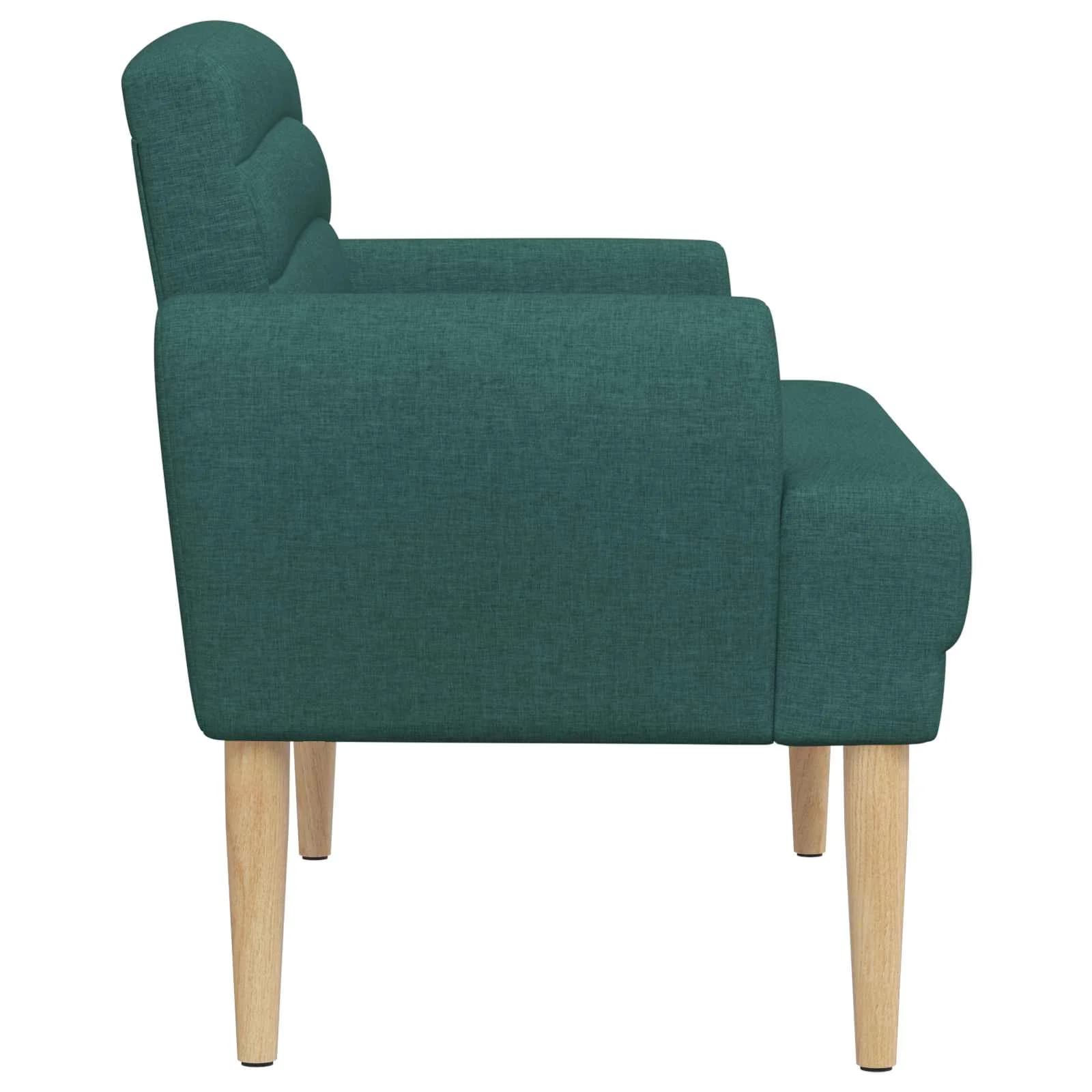 Dvojnica s gumbi Temno zelena 116 x 67 x 80 cm Blago - slika 4