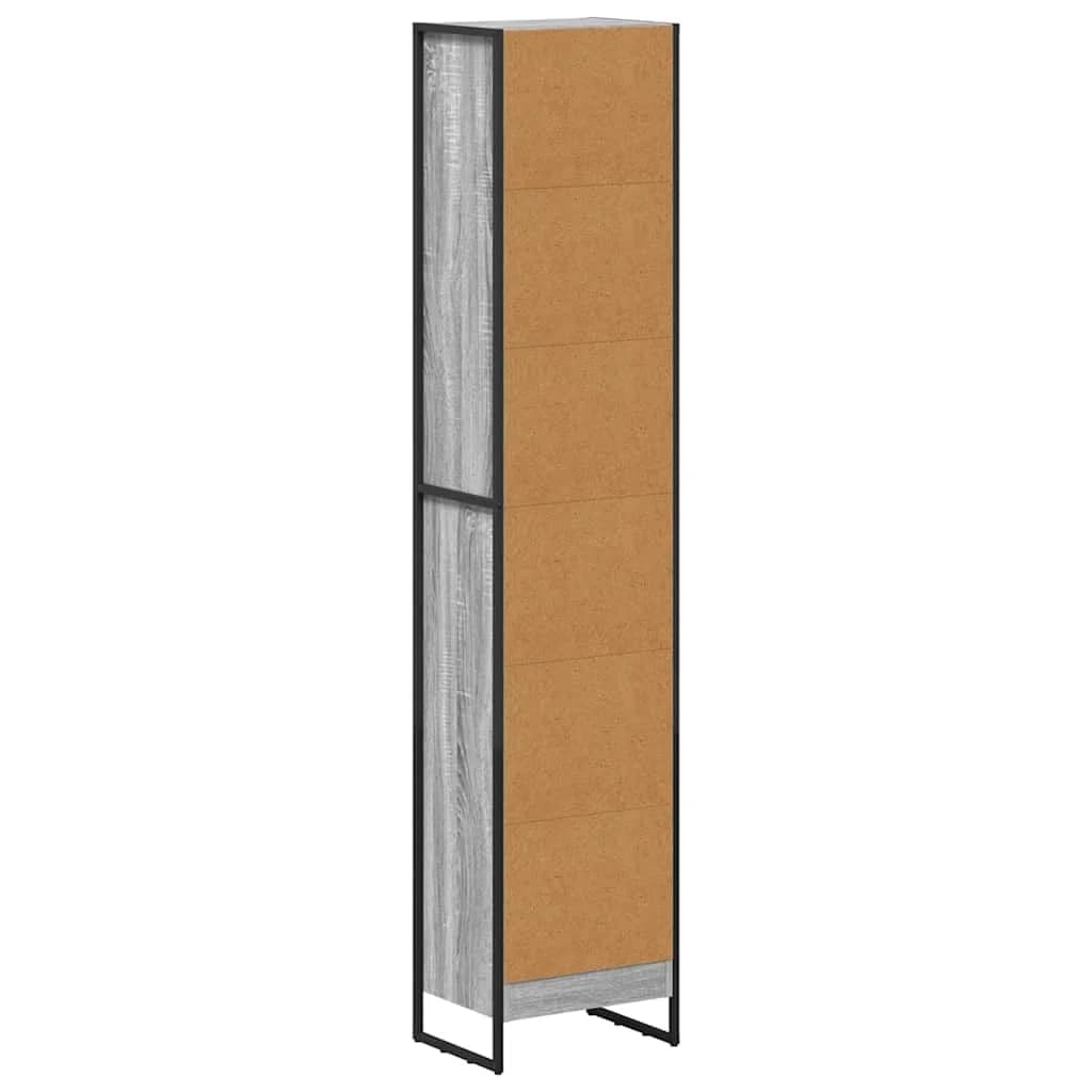 Knjigovni omar 40 x 30 x 189,5 cm Inženirski les Siva Sonoma - slika 7