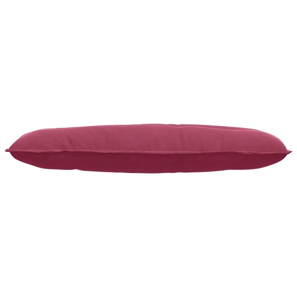 Poglavni vzglavnik Vinorodna rdeča 120 x 50 cm Žametna tkanina - slika 5