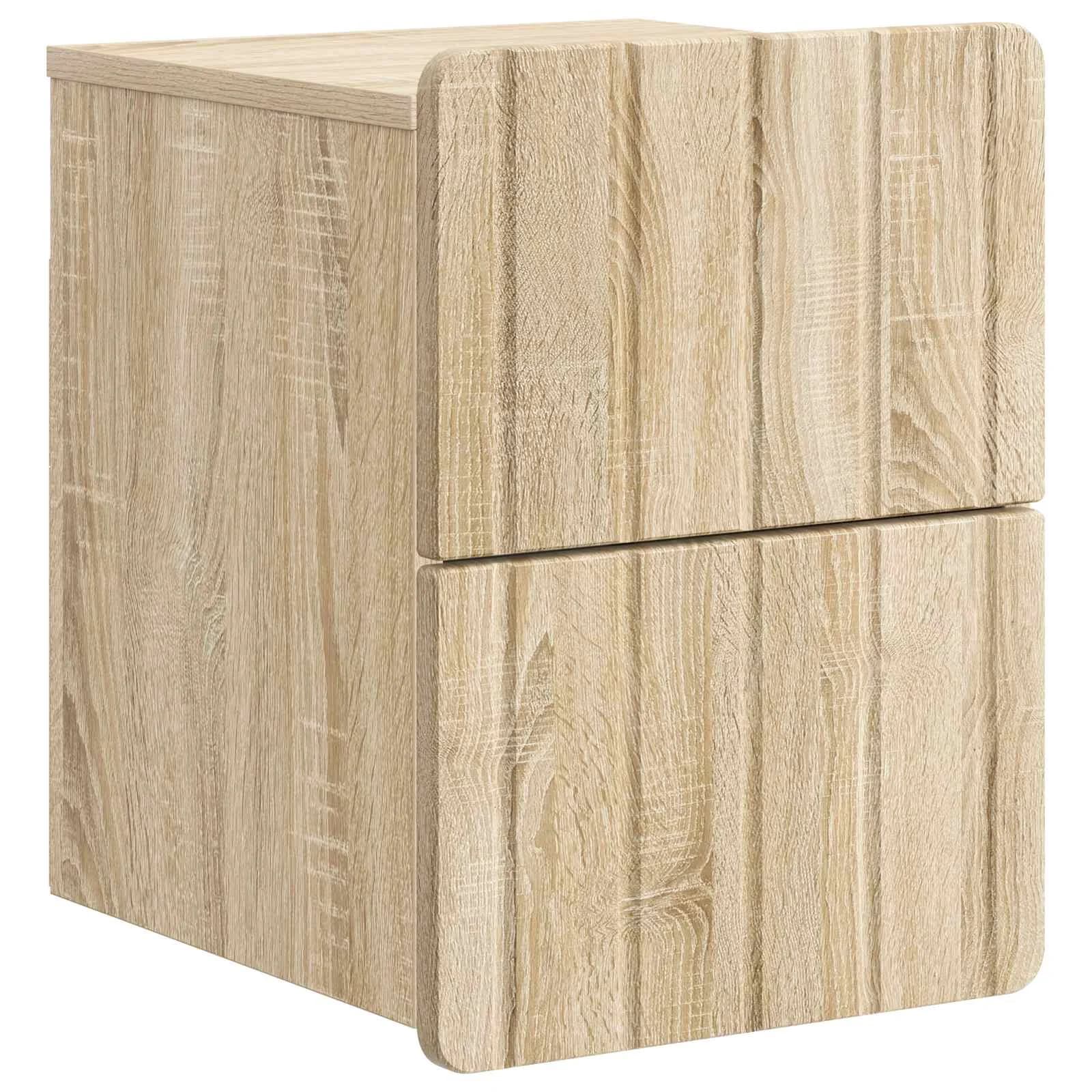 Stenski nočni omarici 2 kos Sonoma hrast 33 x 34,5 x 43 cm - slika 5