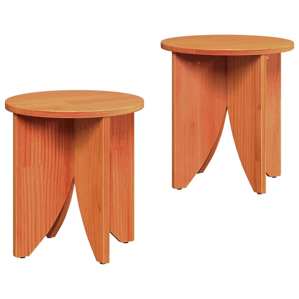 Klubska miza 2 kos Voskast rjav 41,5 x 41,5 x 44 cm - slika 2