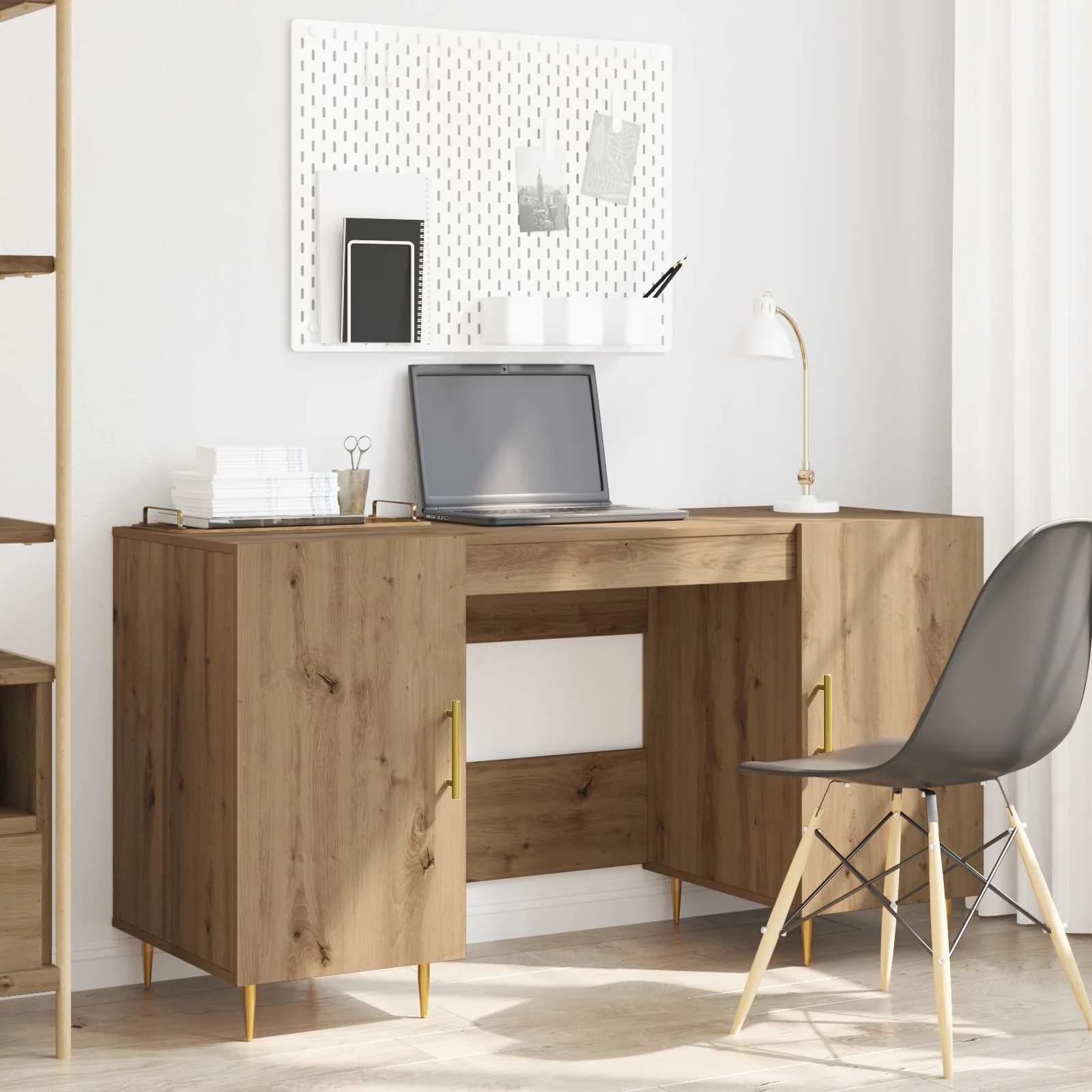 Miza artisan hrast Inženirski les 140 x 50 x 75 cm - slika 4