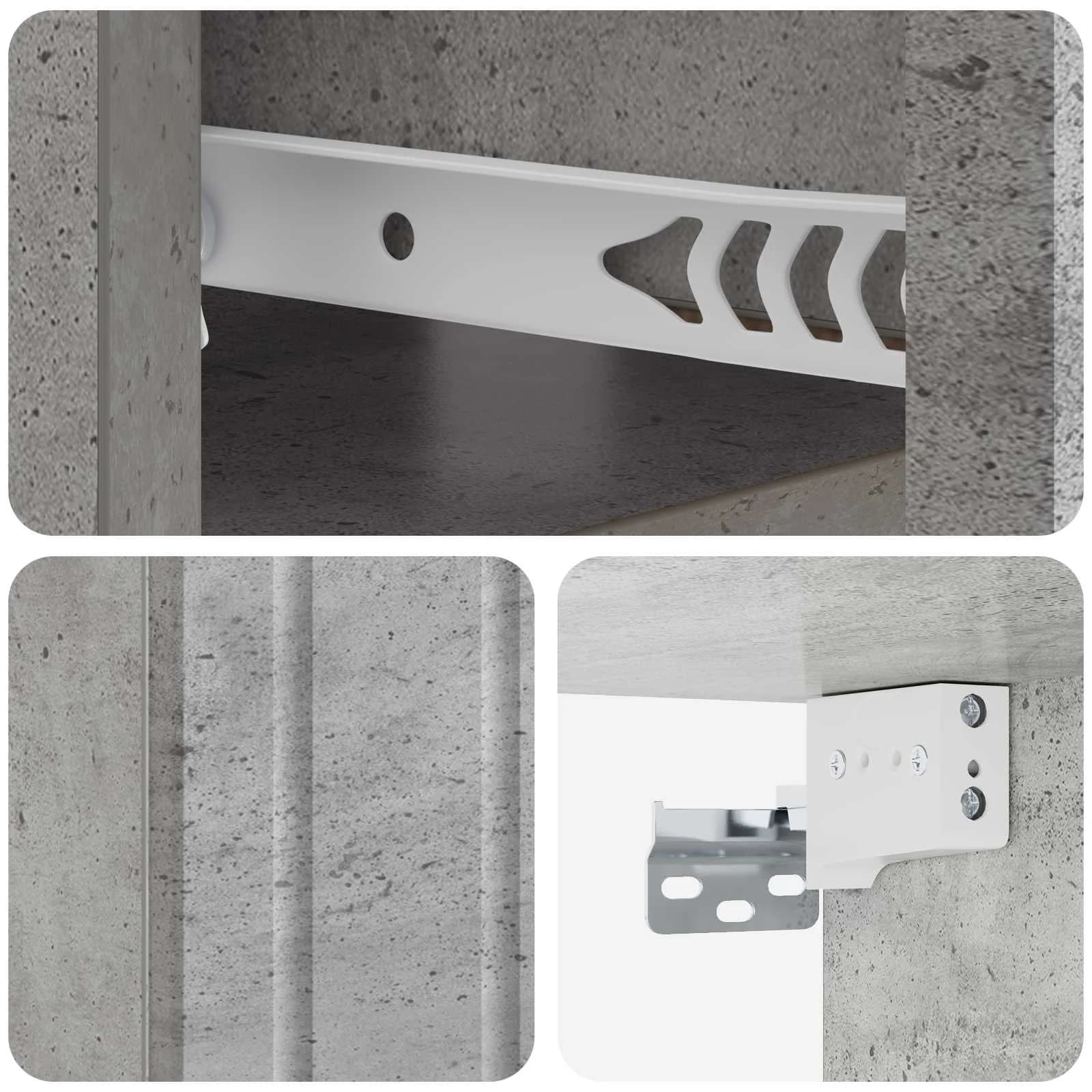 Stenski nočni omarici Betonsko siva 49 x 34,5 x 24 cm - slika 8