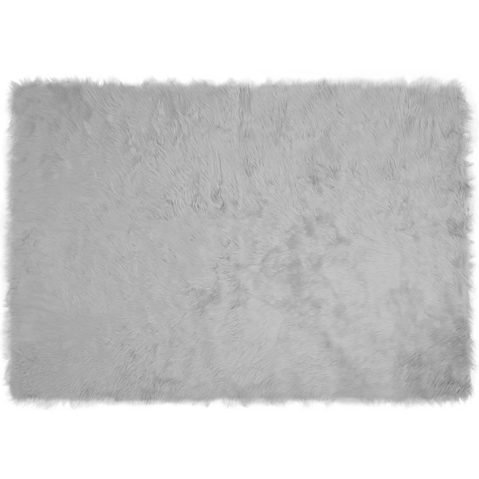 Preproga iz umetnega ovčjega krzna TAFALLA Siva 120 x 170 cm - slika 2