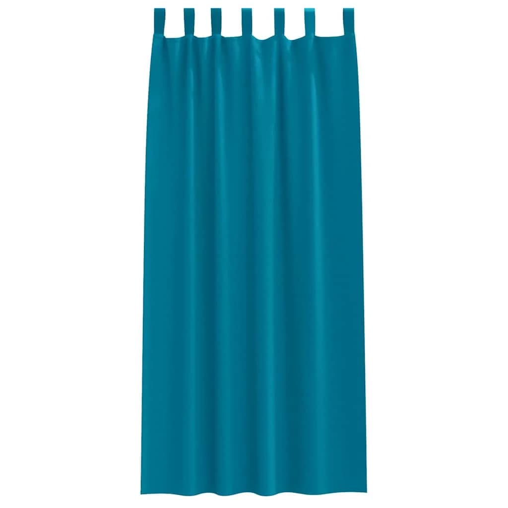 Zavese za zatemnitev z obroči 2 kos Turkizna 225 x 140 cm - slika 4