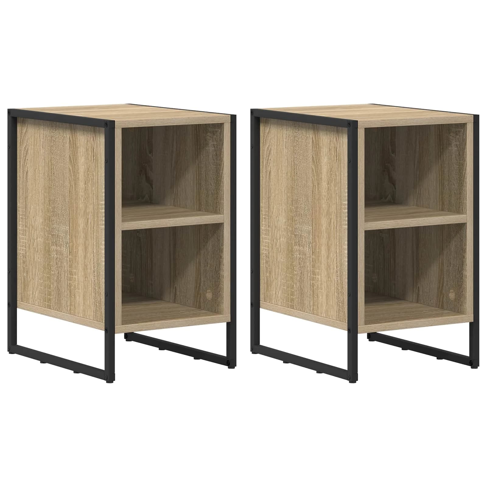 Nočna omarica 2 kos Sonoma 39,5 x 30 x 50 cm Inženirski les - slika 2