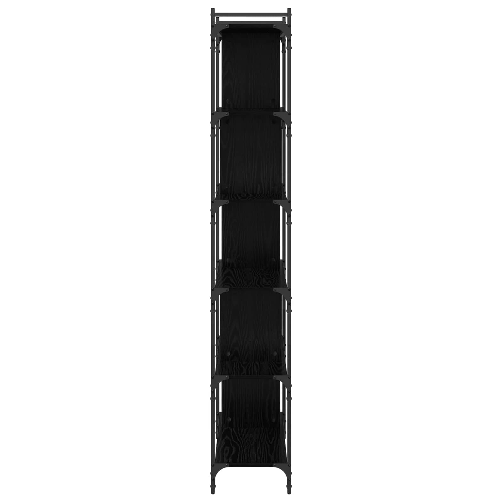 Knjižna omara 5 nivojev 76 x 32 x 192 cm Inženirski les - slika 6