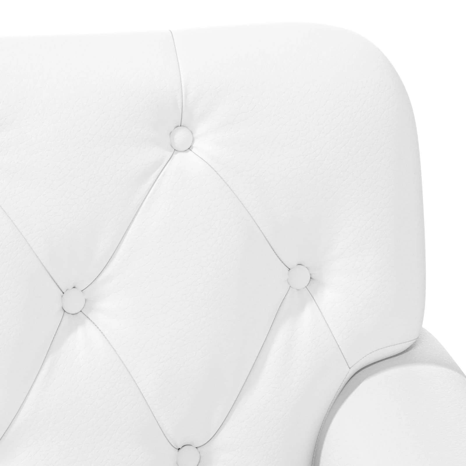 Dvojnica s gumbi Bela 120 x 65 x 77 cm Umetno usnje - slika 7