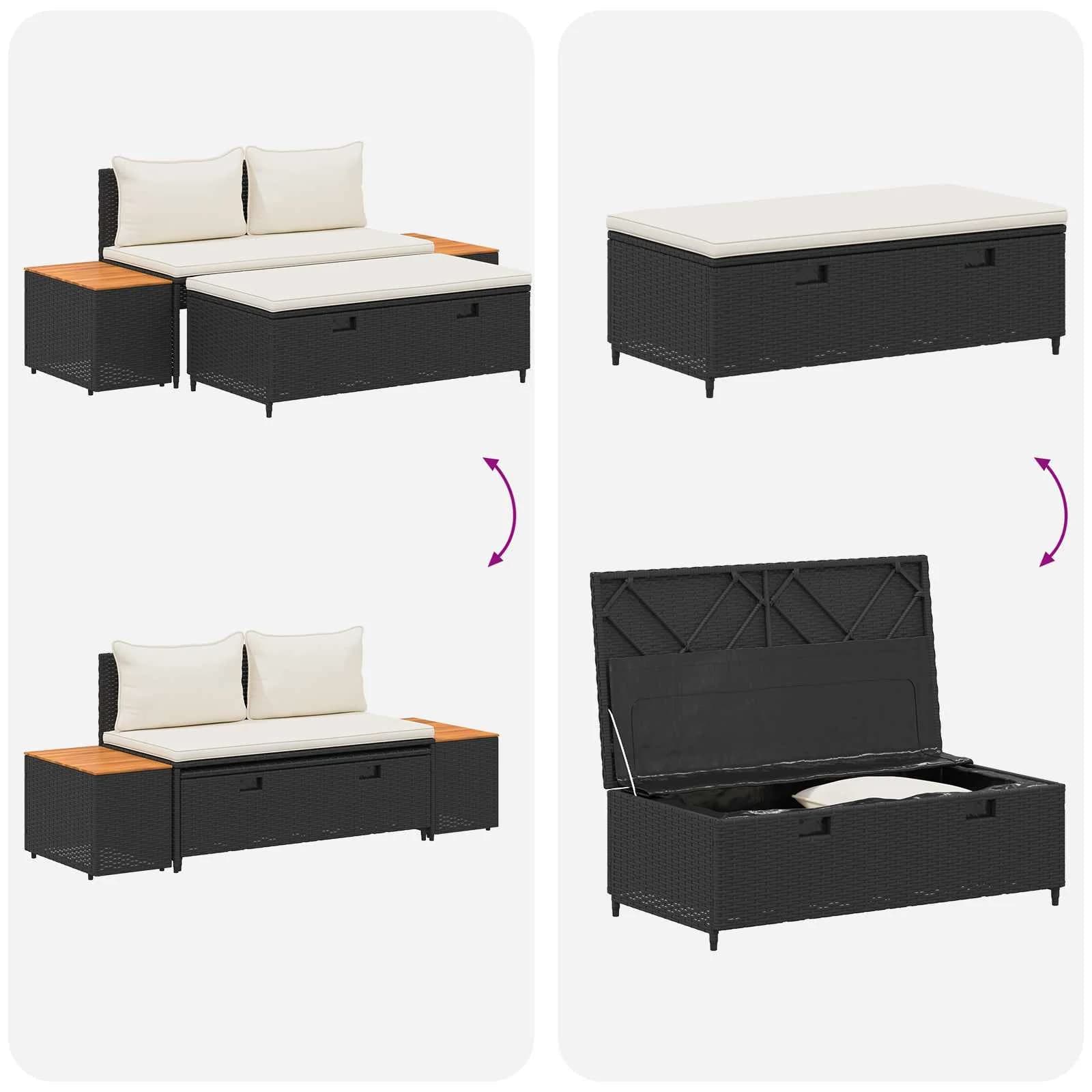 Zunanja garnitura za sedenje 4 -Seater 4 kos 55 x 30 x 39 cm - slika 12