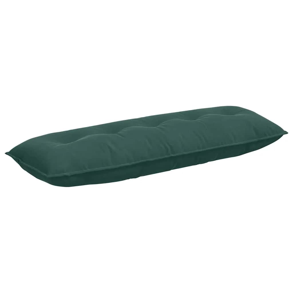 Poglavni vzglavnik Temno zelena 140 x 50 cm Žametna tkanina - slika 2