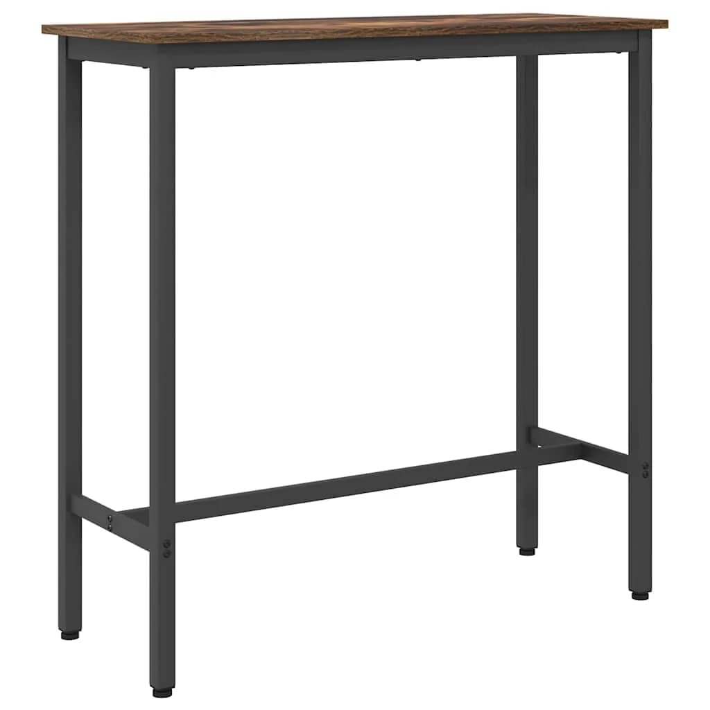 miza Dimljeni oreh 100 x 40 x 100,5 cm Inženirski les in jeklo - slika 2