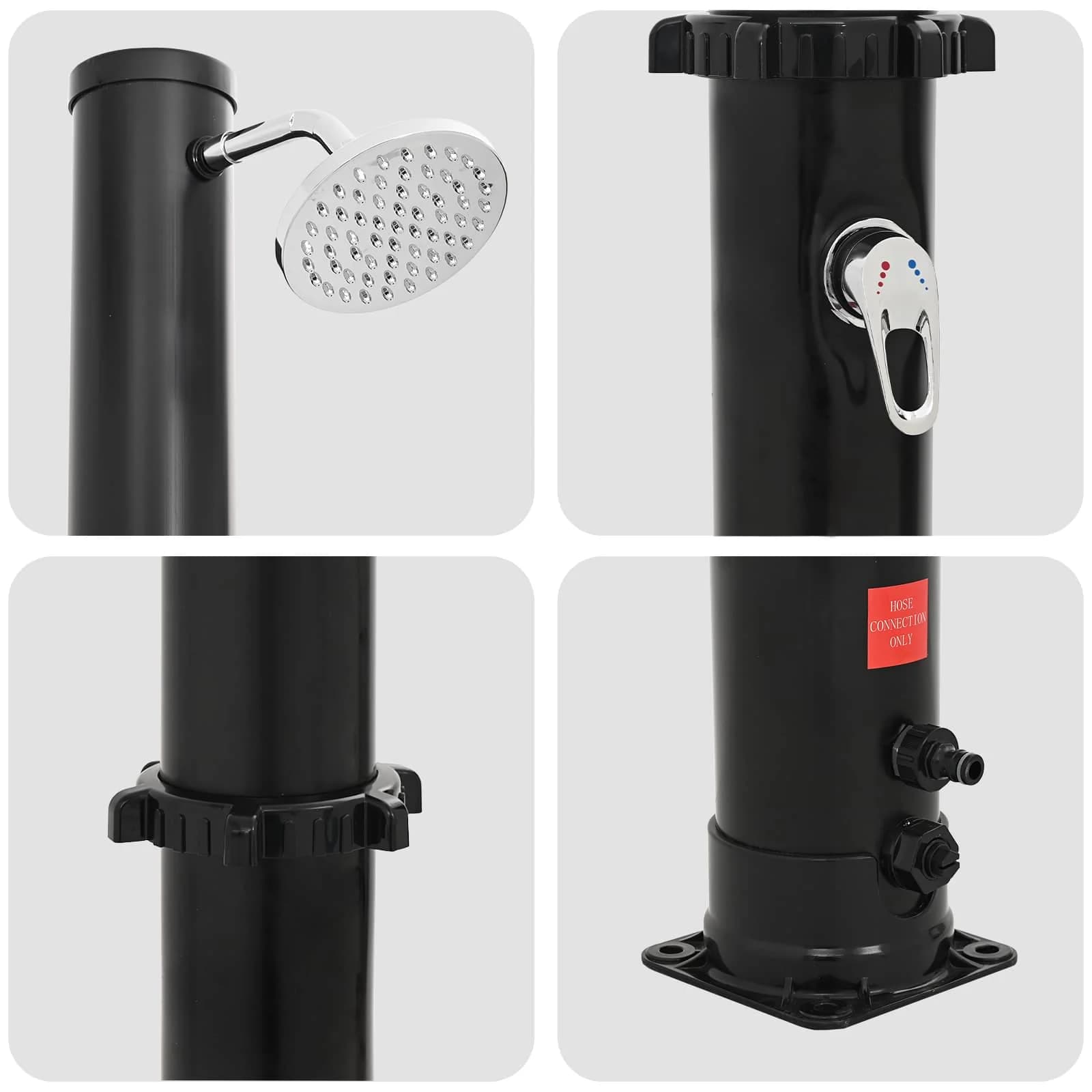 Sončna prha s tušem in pipico 20 l PVC, ABS, Cinkova zlitina - slika 6