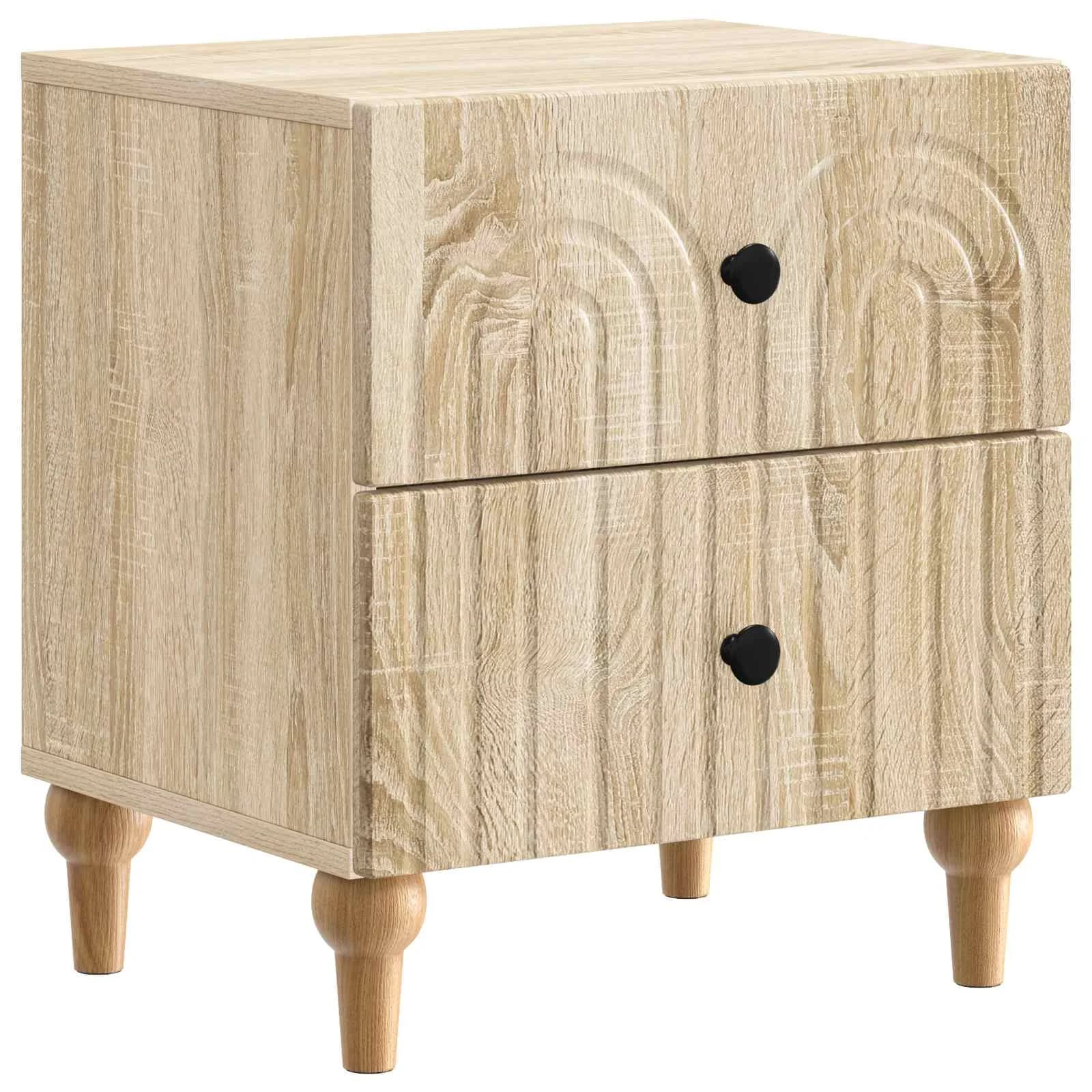 Nočna omarica Sonoma hrast 43 x 34,5 x 48 cm Inženirski les - slika 2