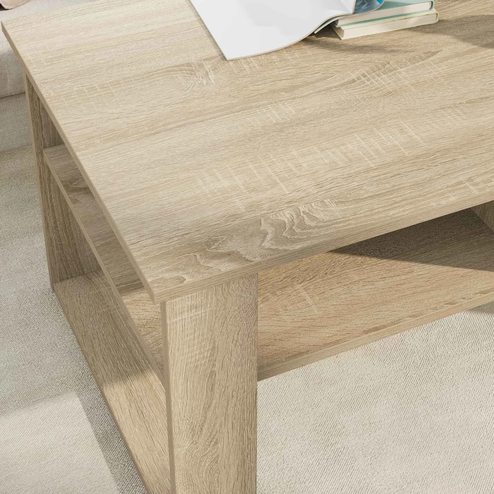 Klubska miza Sonoma hrast 96 x 54 x 44 cm Inženirski les - slika 4