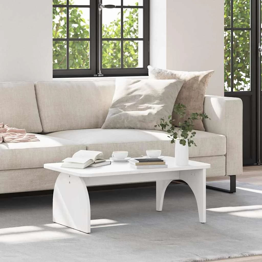 Klubska miza Bela 80 x 50 x 31 cm Trdna borovina
