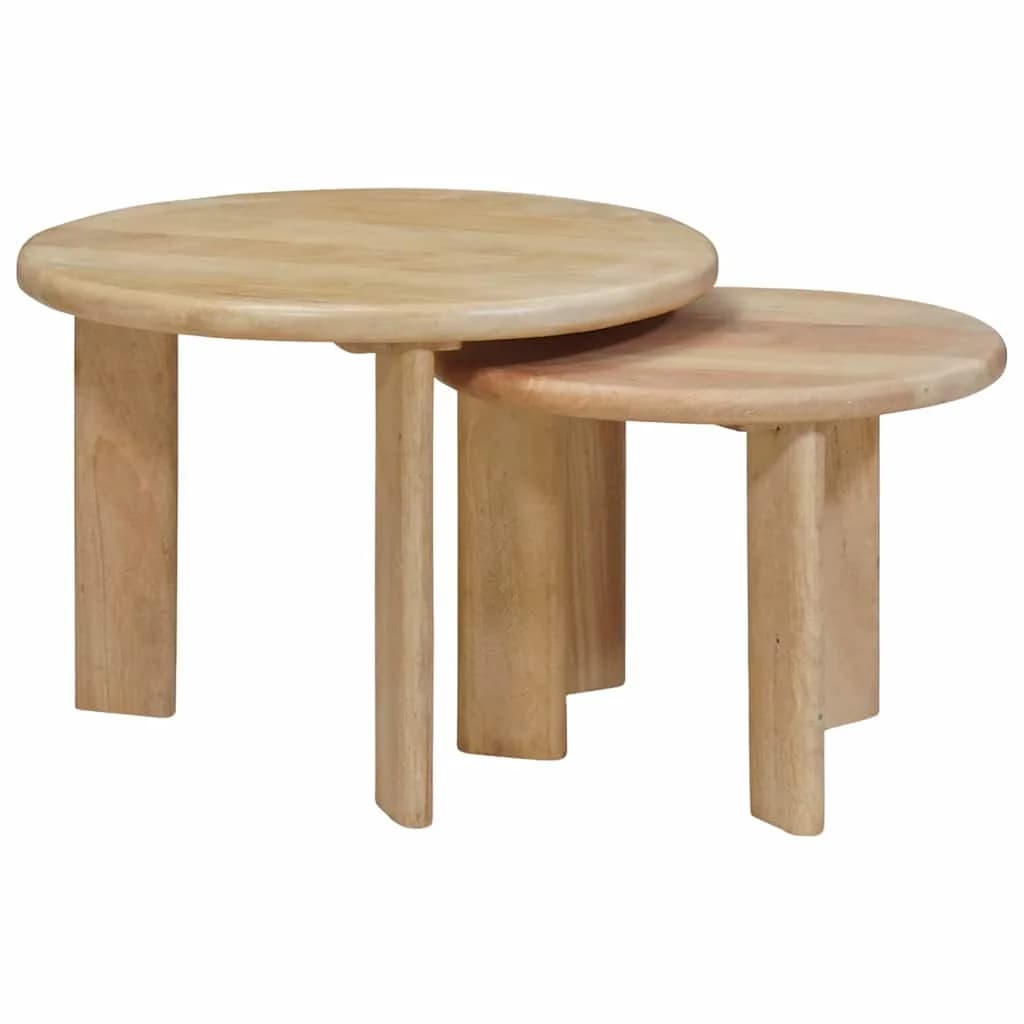 Mize za kavo z gnezdenjem 2 kos Črna Ø 50 x 40 cm