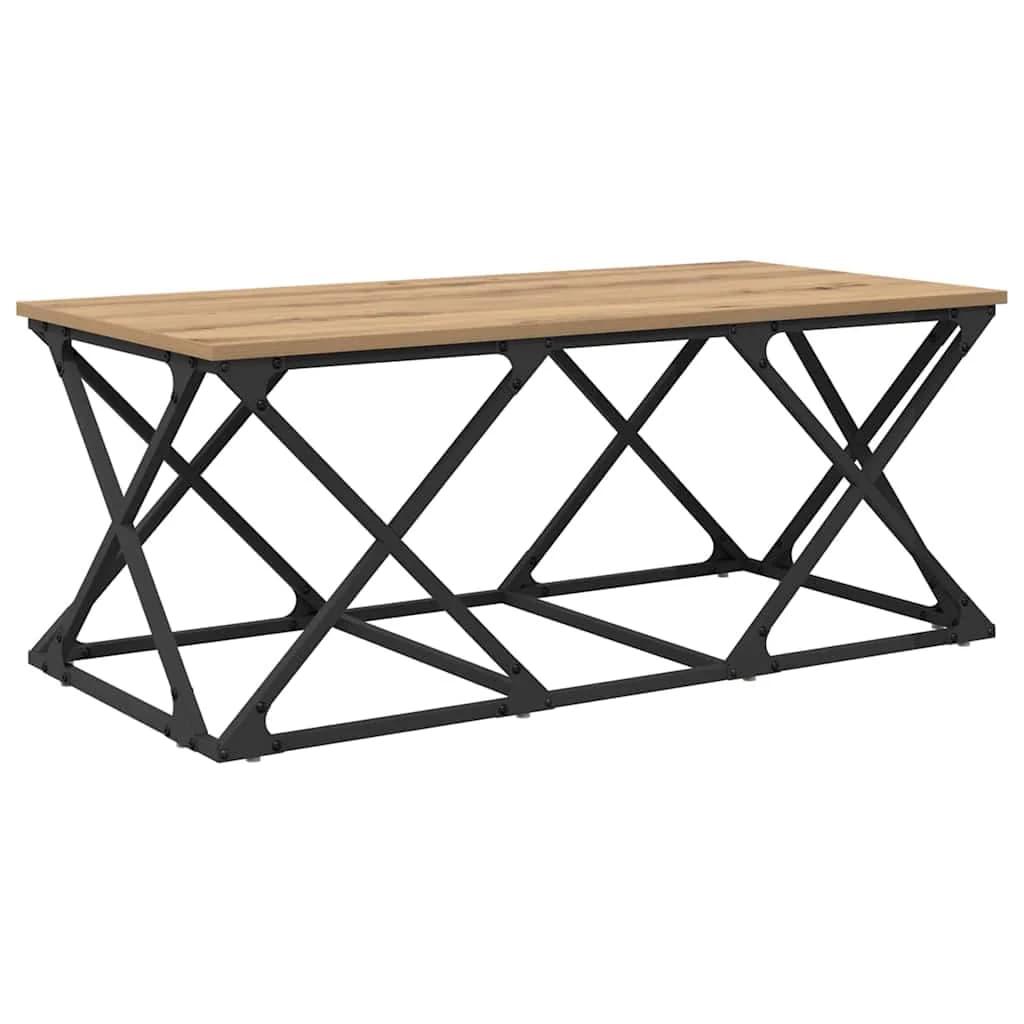 Klubska miza Umetni hrast 100 x 49 x 40 cm Inženirski les - slika 7