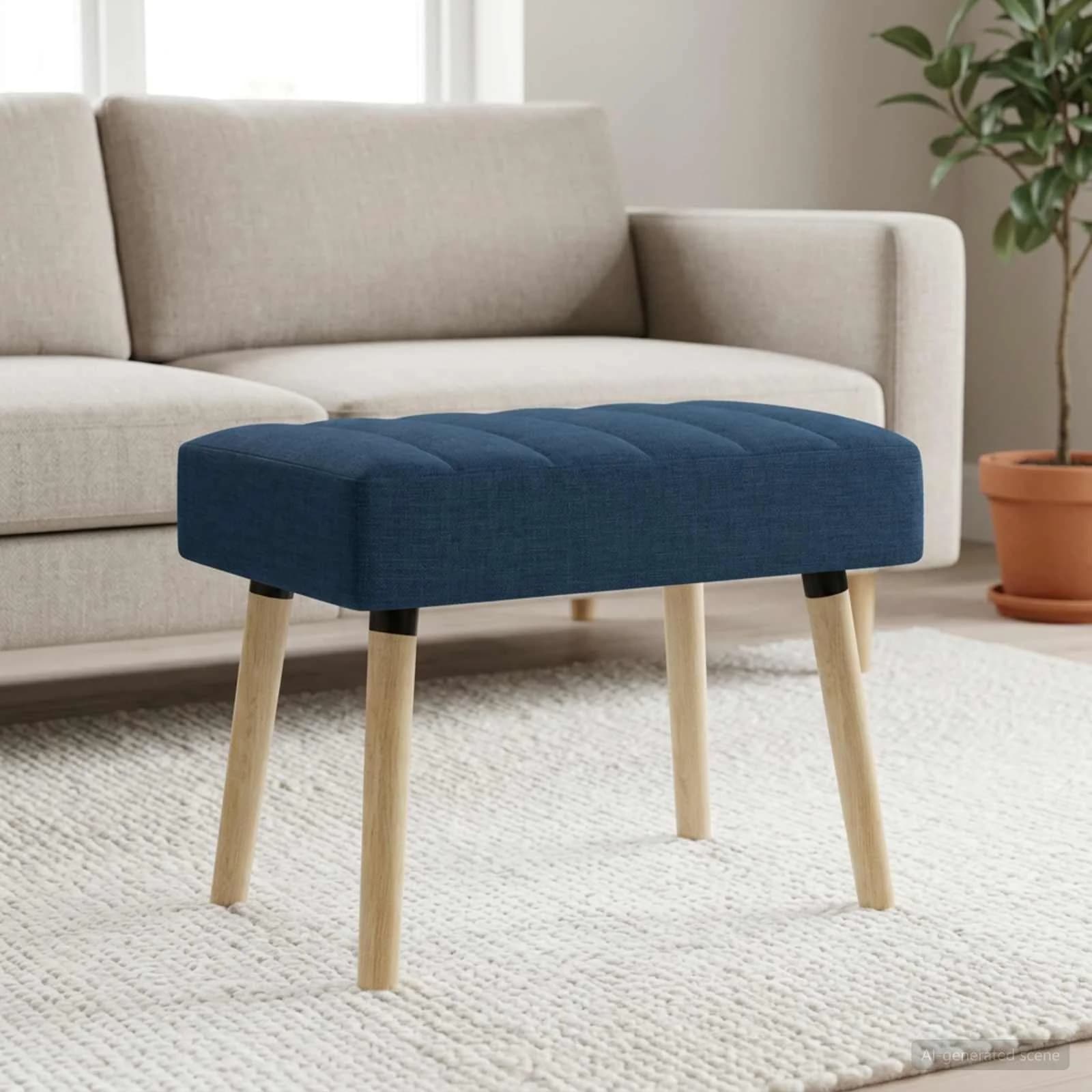 Bench z kanalnim oblazinjenjem Modra 60 x 40 x 45 cm Blago - slika 4