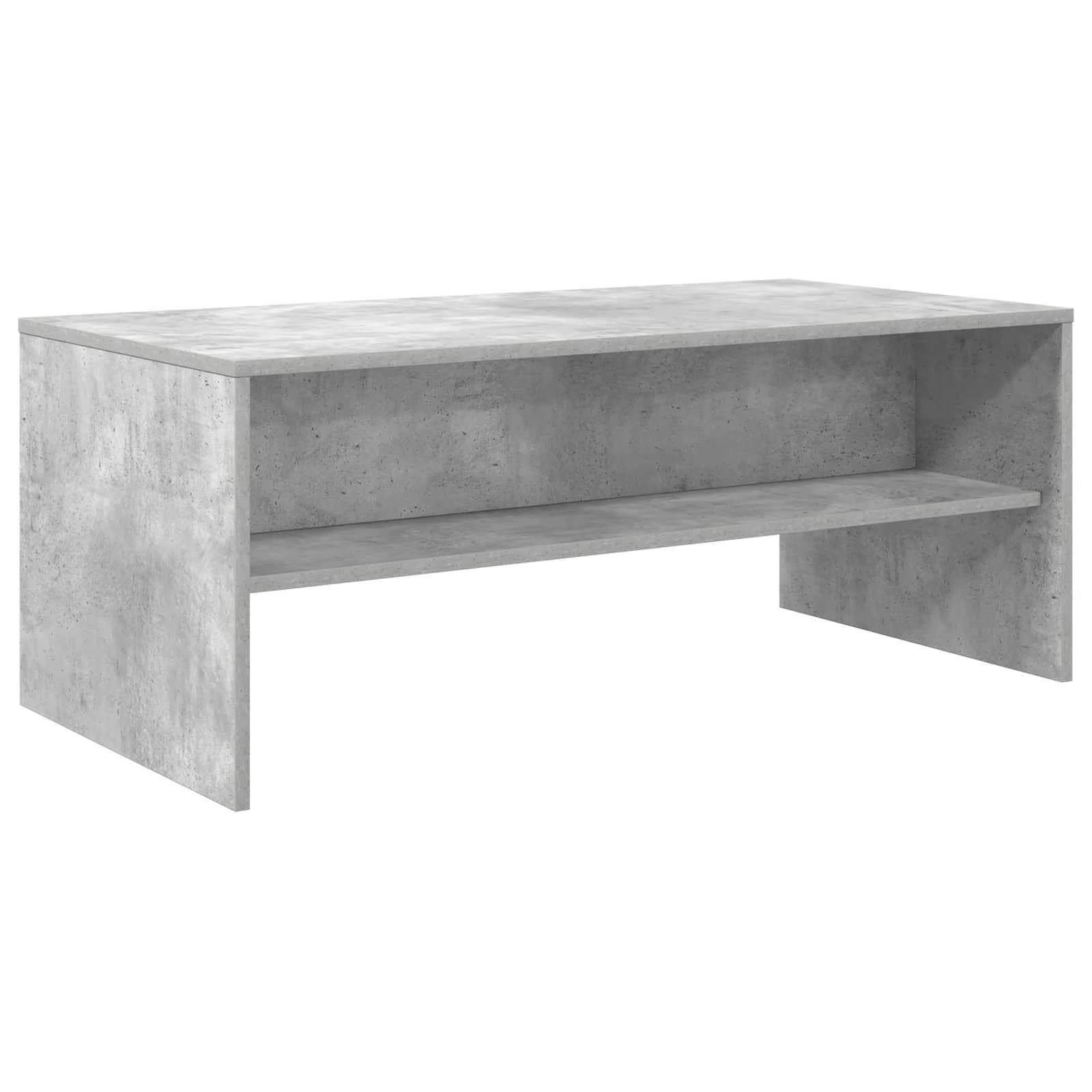 Klubska miza Betonsko siva 100 x 50 x 40 cm Inženirski les - slika 2
