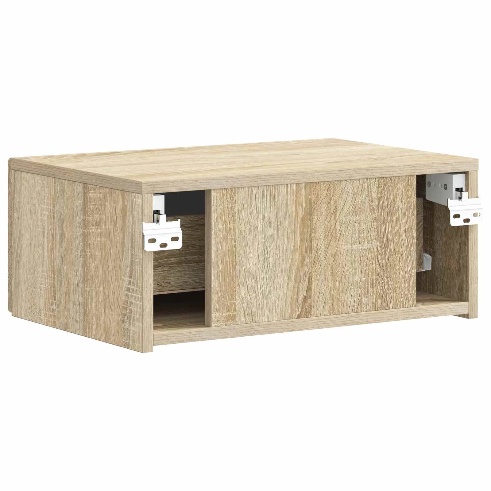 Stenski nočni omarici 2 kos Sonoma hrast 49 x 34,5 x 20 cm - slika 9