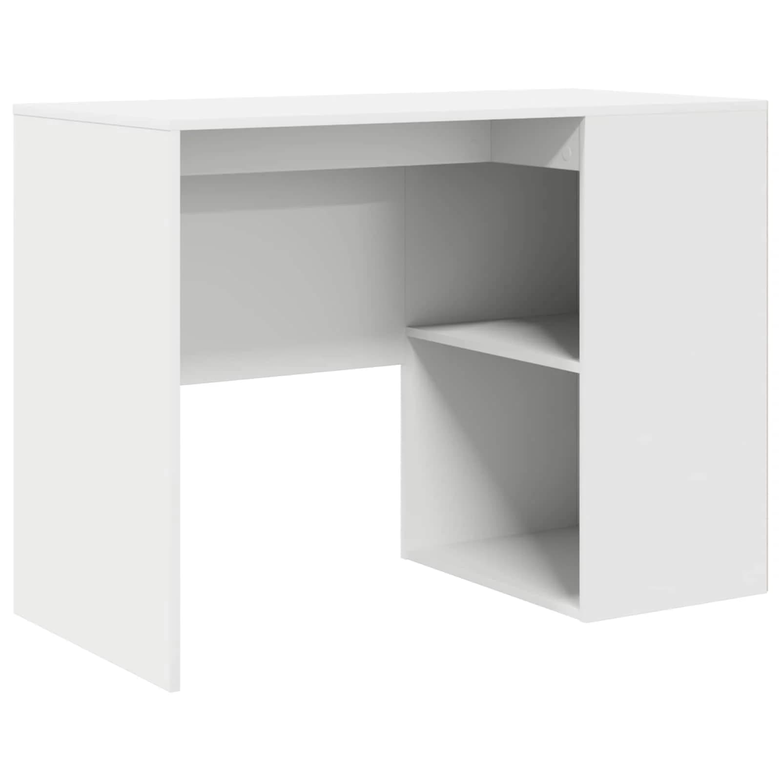 Kotniška miza s predalom Bela 102 x 88 x 75 cm - slika 5