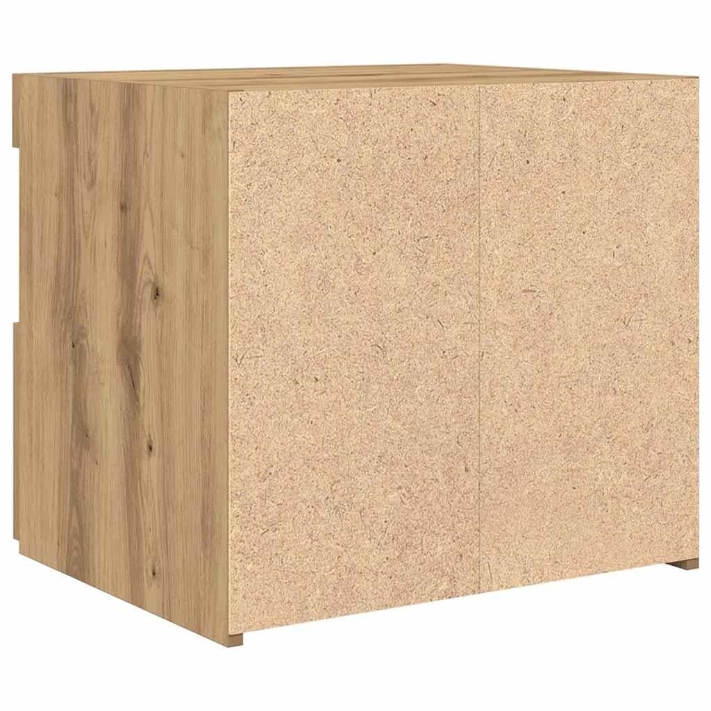 Nočna omarica 2 kos Umetni hrast 50 x 40 x 45 cm Inženirski les - slika 10