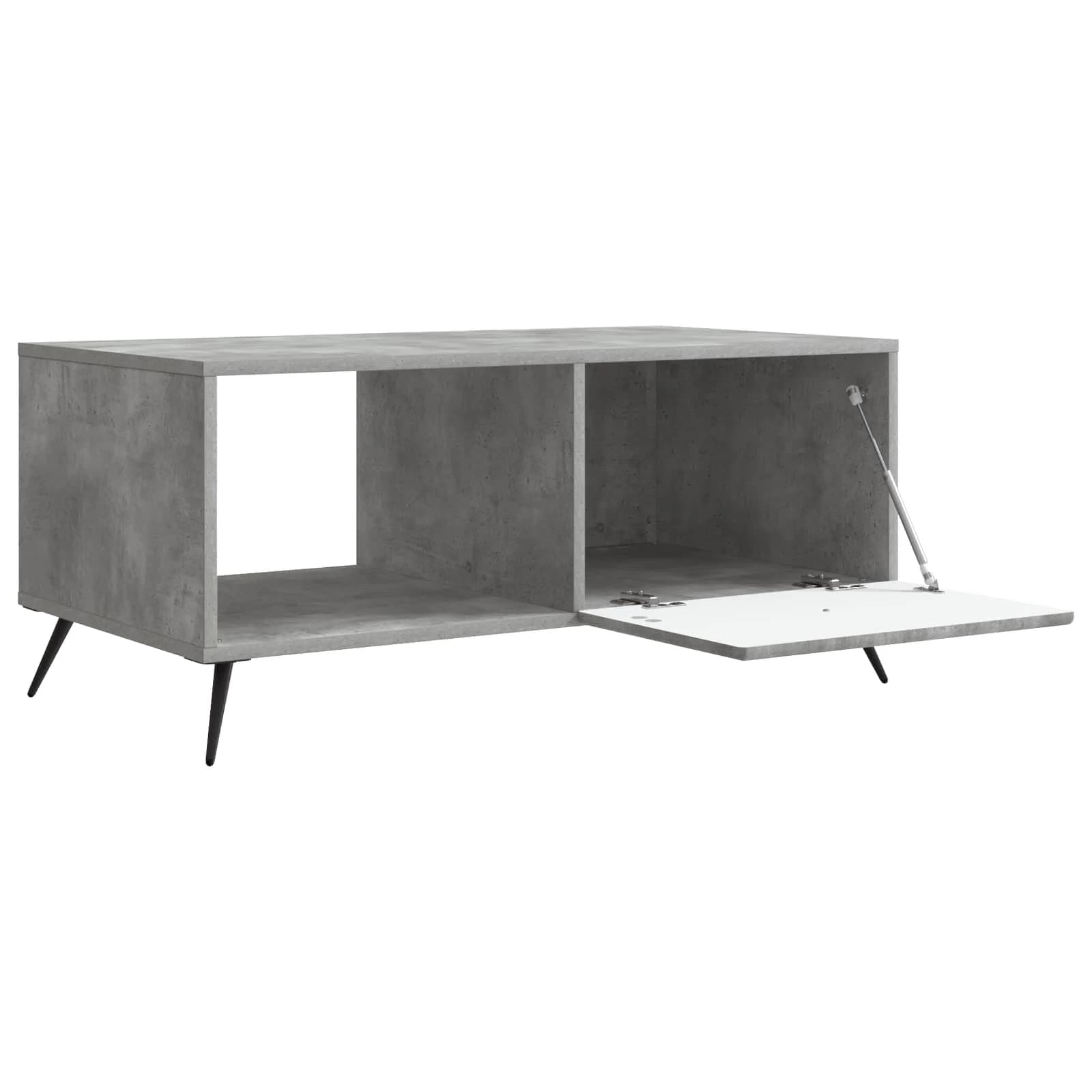 Klubska miza Betonsko siva 90 x 50 x 40 cm Inženirski les - slika 4