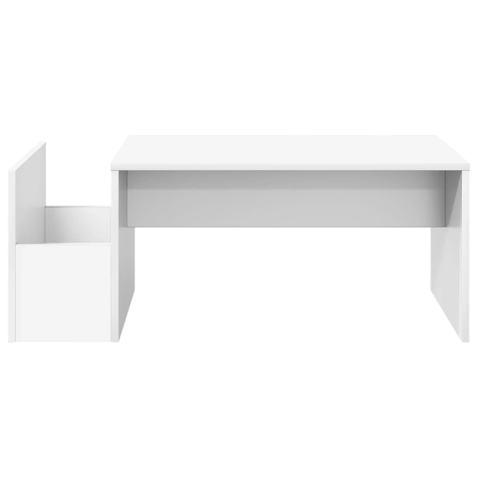 Klubska miza Bela 90 x 45 x 35 cm Inženirski les - slika 5