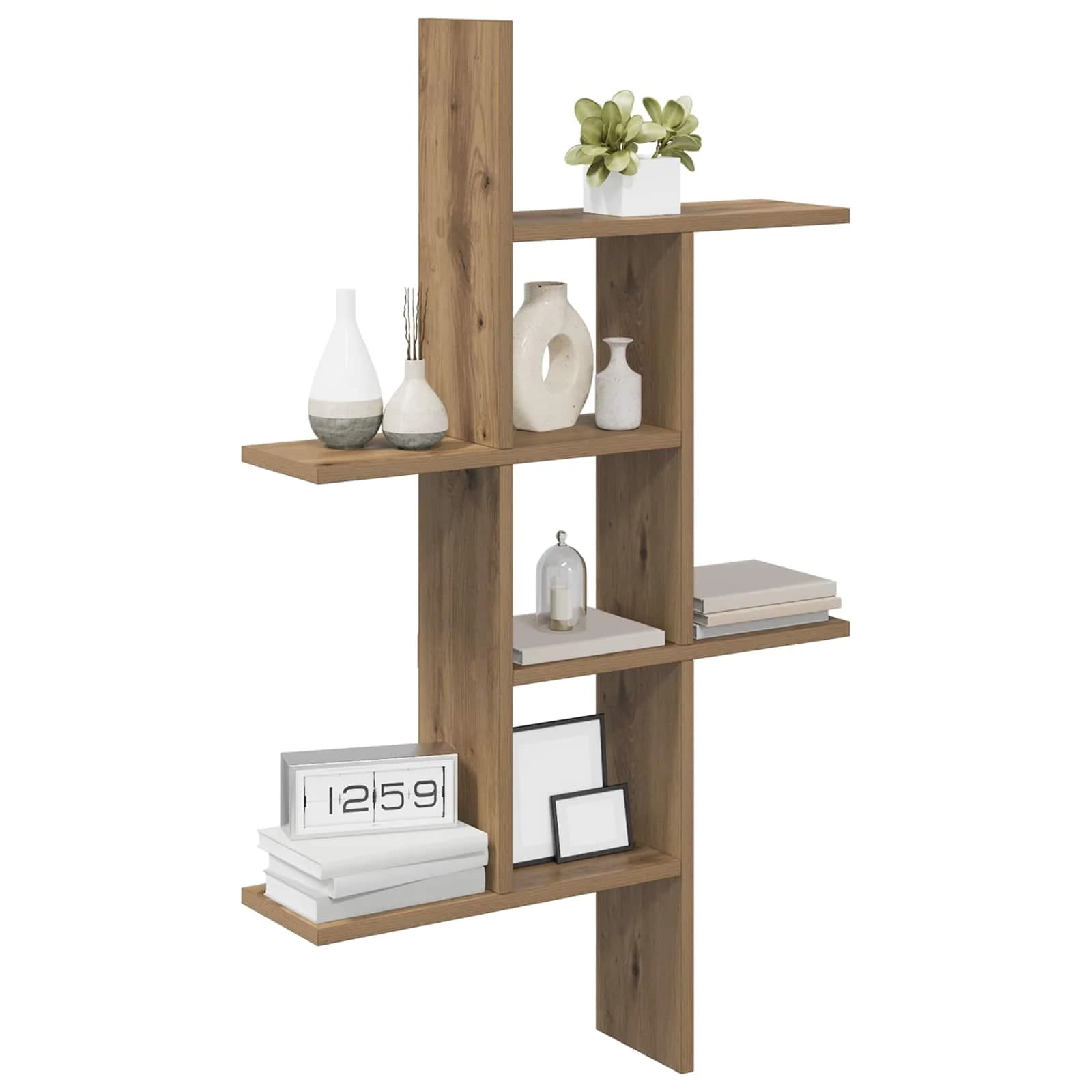 Stenska polica Artisan hrast 61 x 15 x 102 cm Inženirski les - slika 3