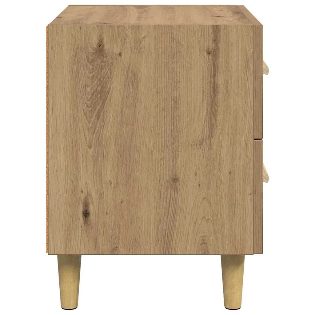 Posteljna omarica 2 kos Umetni hrast 40 x 35 x 47.5cm - slika 8