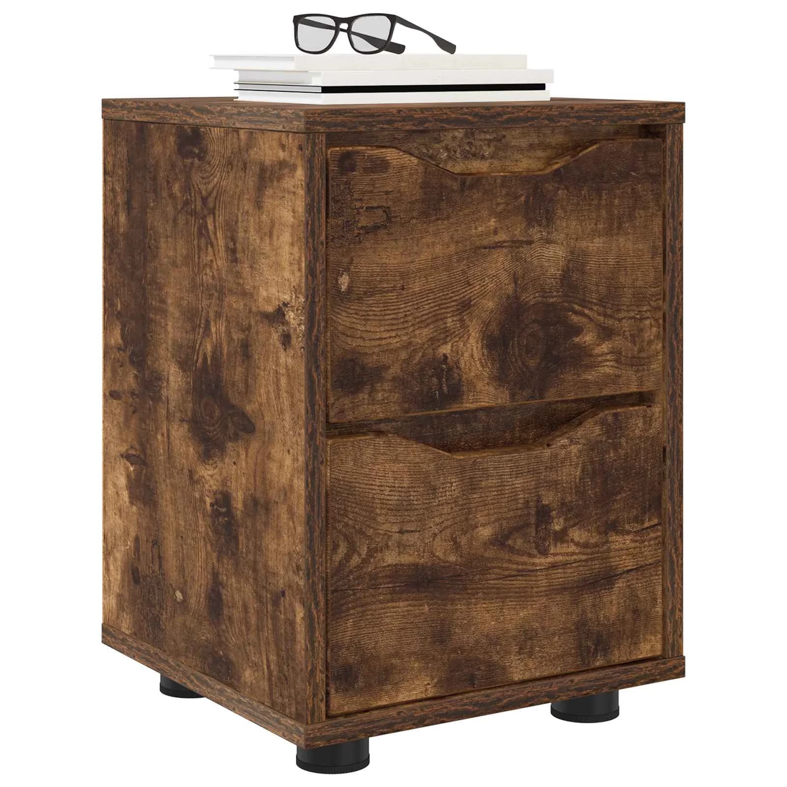 Posteljne mize 2 kos Dimljeni oreh 30,5 x 30 x 43 cm - slika 3