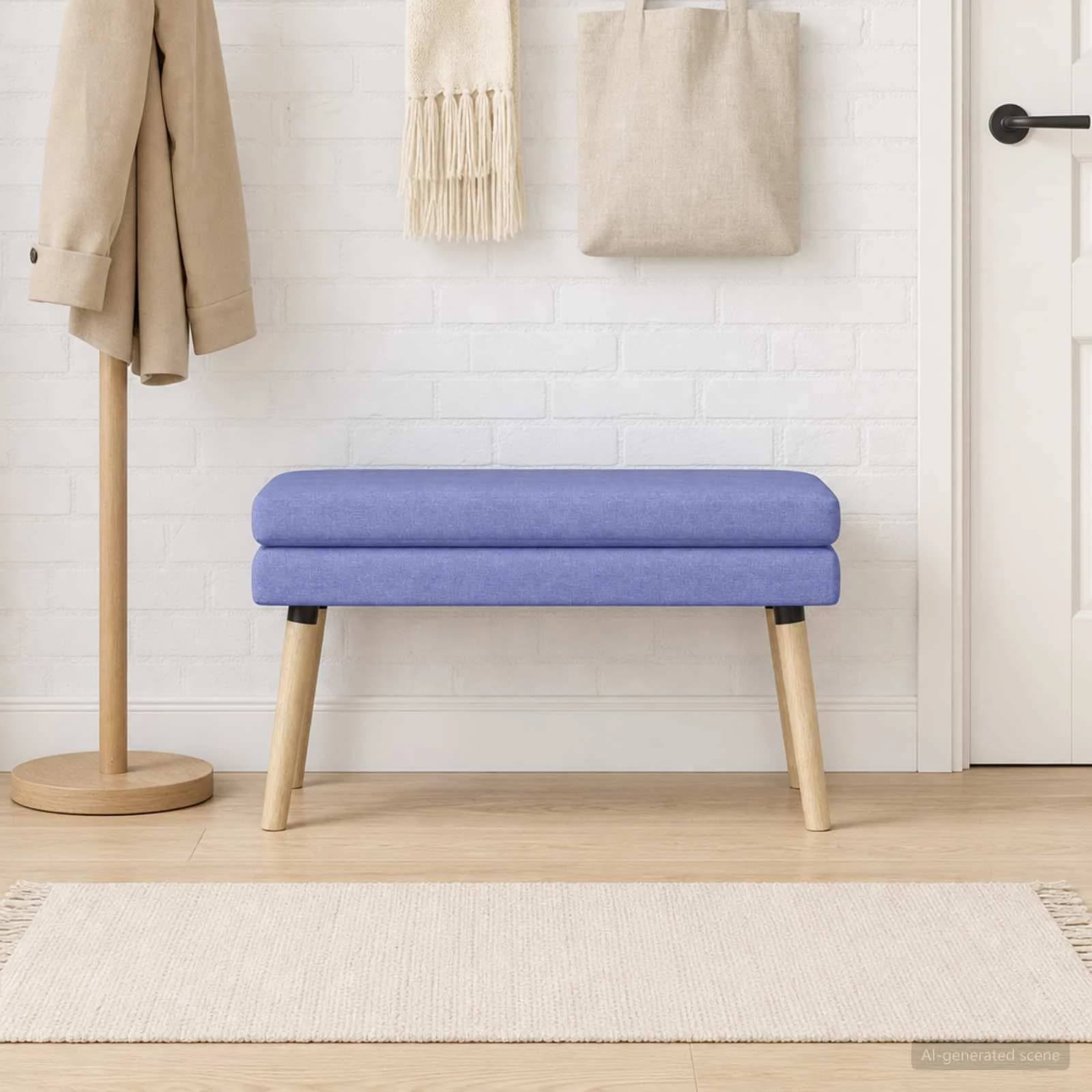 Dvojna klop Jeans modra 80 x 40 x 47 cm Blago - slika 3