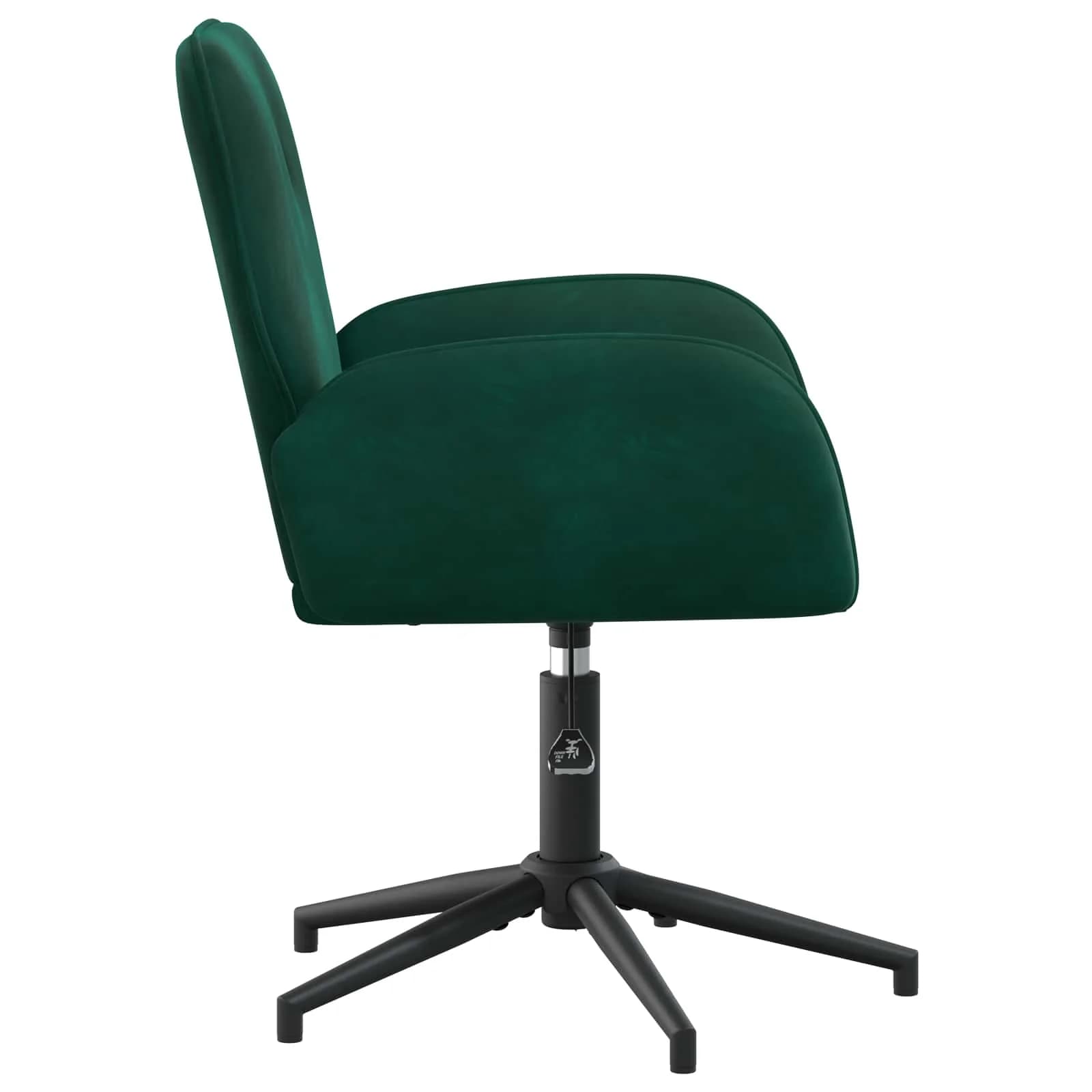 Vrteči pisarniški stoli 2 kos 54 x 55 x 90 cm Temno zelena - slika 4