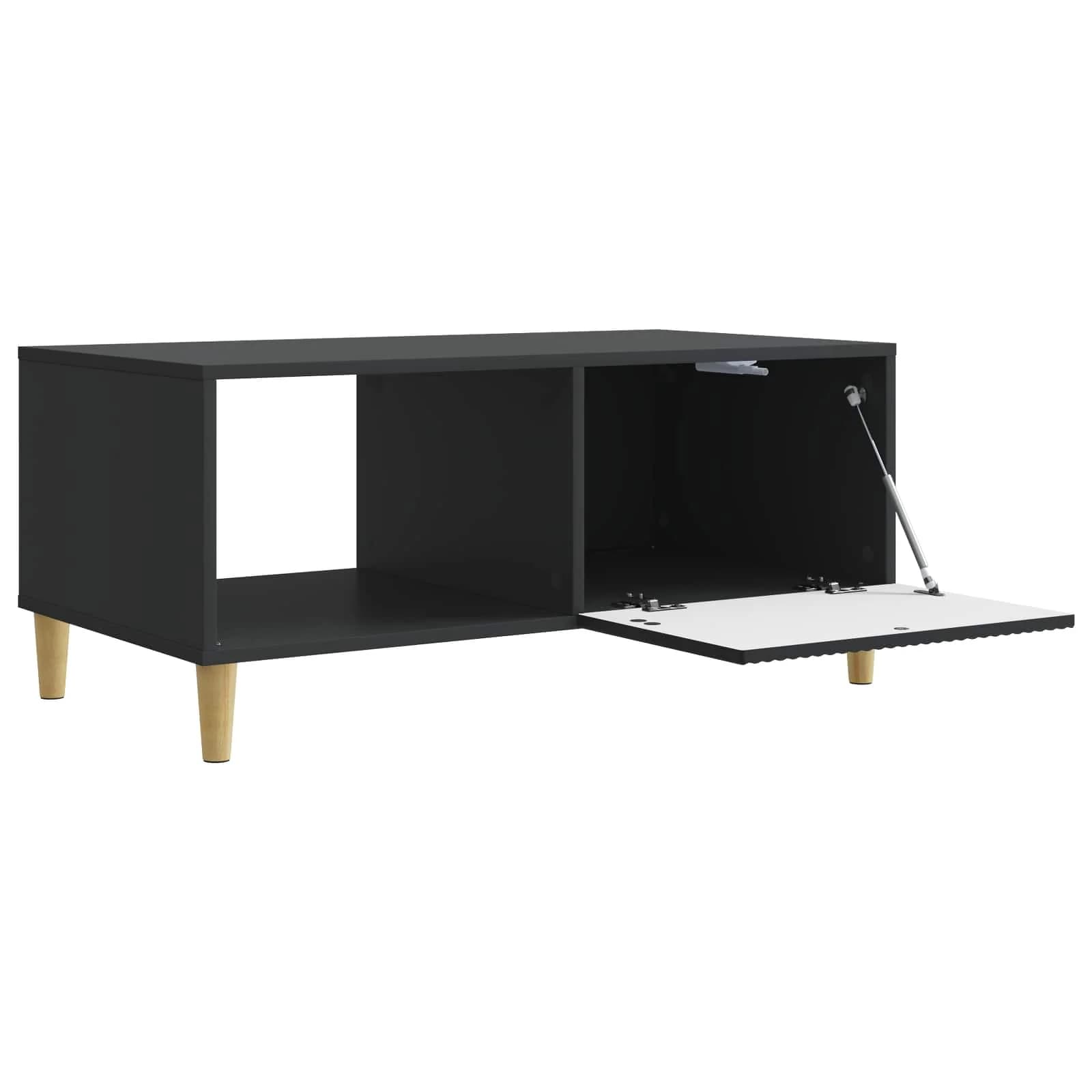 Klubska miza Črna 90 x 50 x 40 cm Inženirski les - slika 4