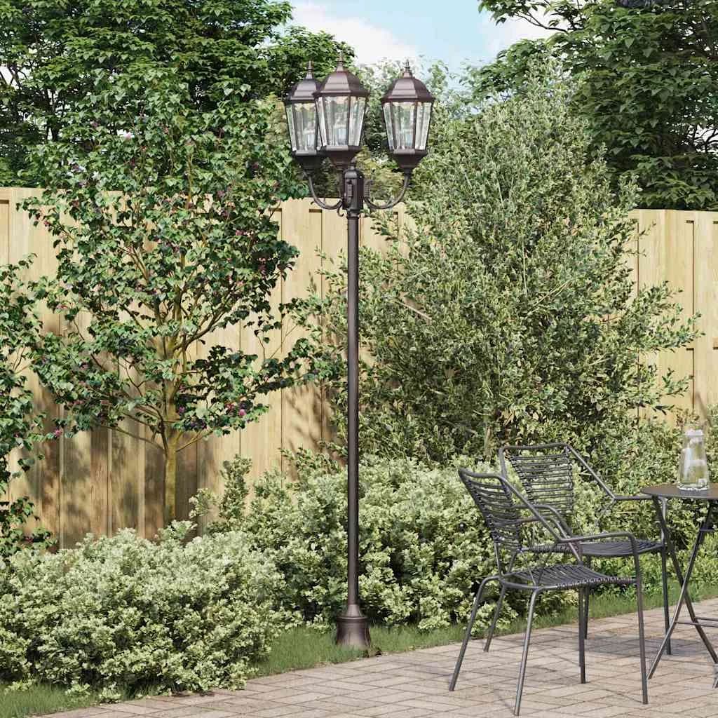 Vrtnarska svetilka Bronasta 57 x 49 x 241 cm Aluminij in steklo - slika 1
