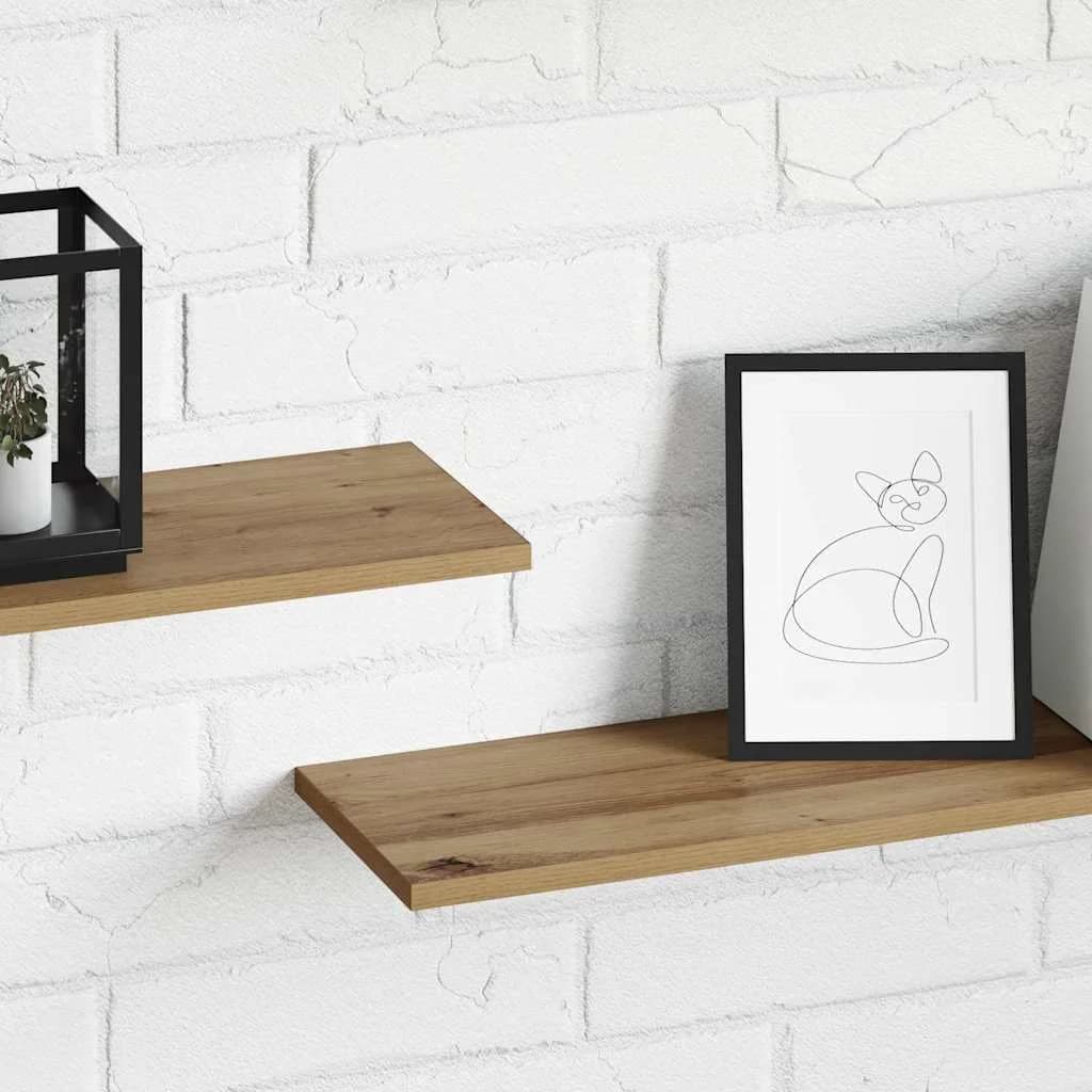 Polica za knjige 3 nivojev 4 kos 100 x 20 x 1,5 cm Rjava - slika 4