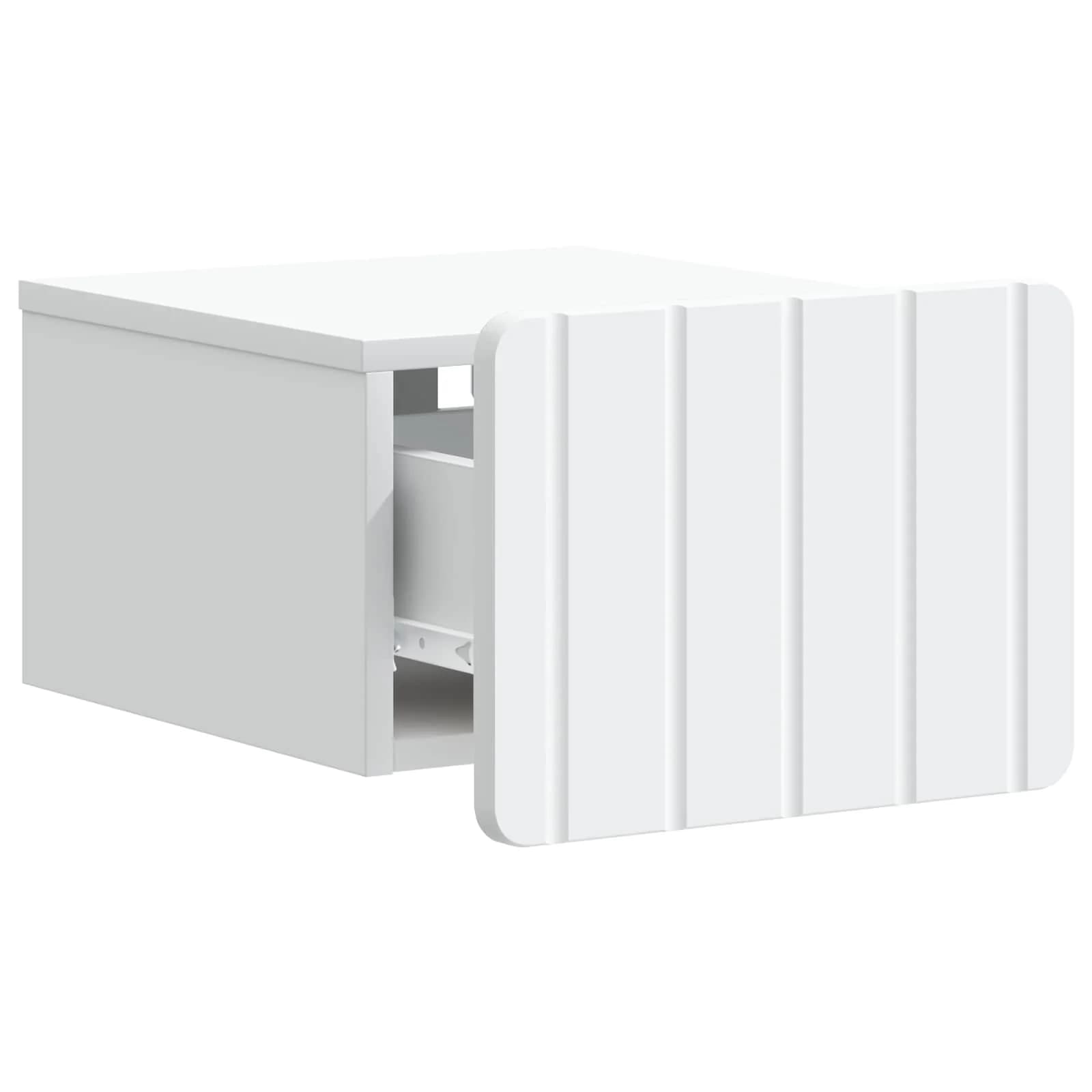 Stenski nočni omarici 2 kos Bela 33 x 34,5 x 24 cm - slika 6