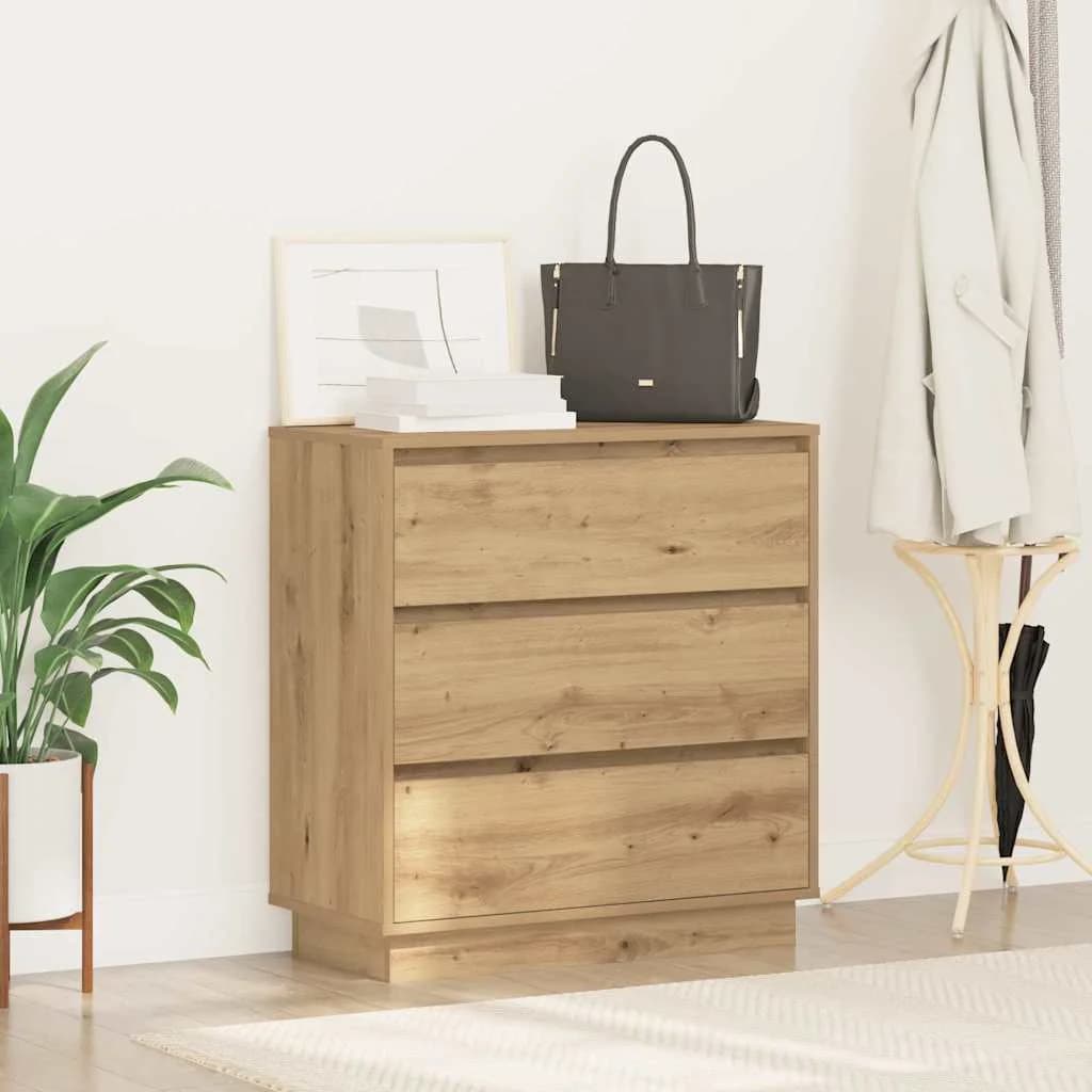 Nočna omarica Umetni hrast 71 x 34,5 x 75 cm Inženirski les - slika 4