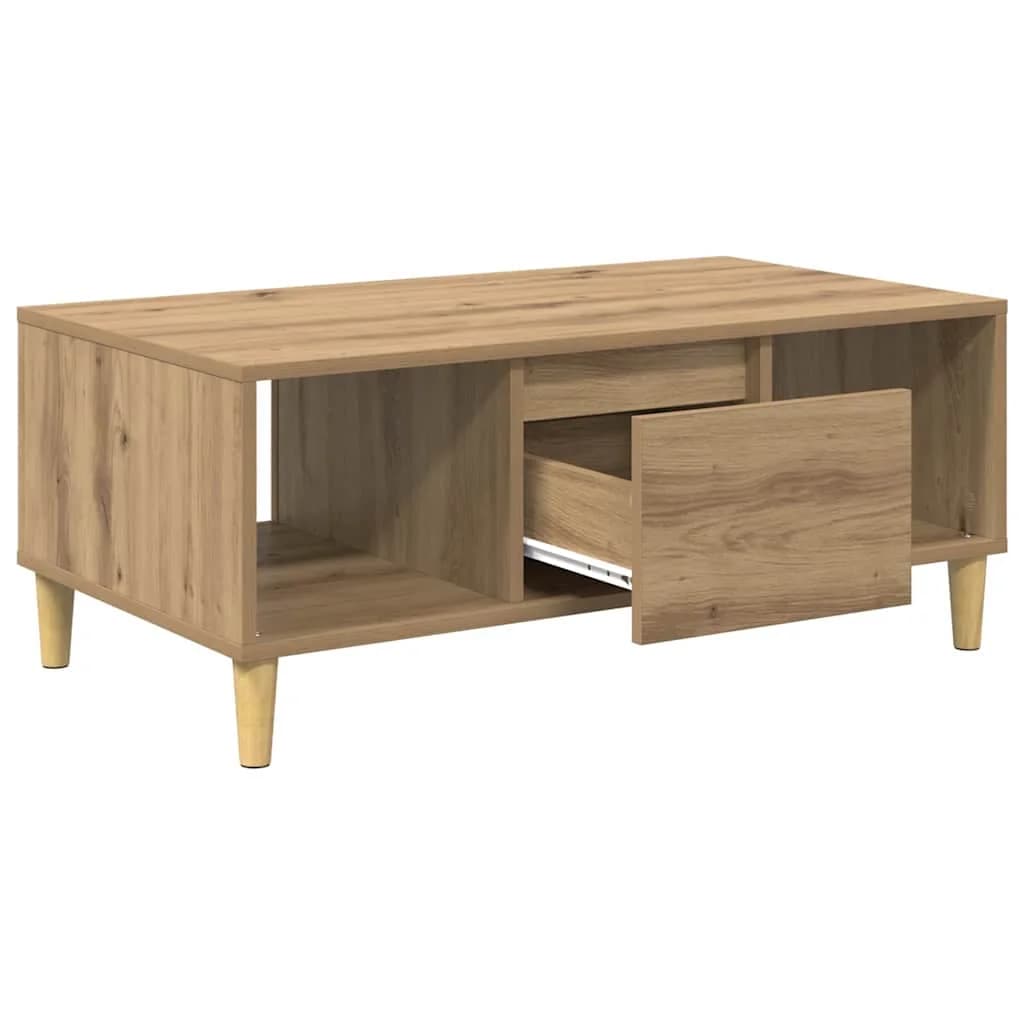 Klubska miza Umetni hrast 90 x 50 x 26.5 cm Inženirski les - slika 5