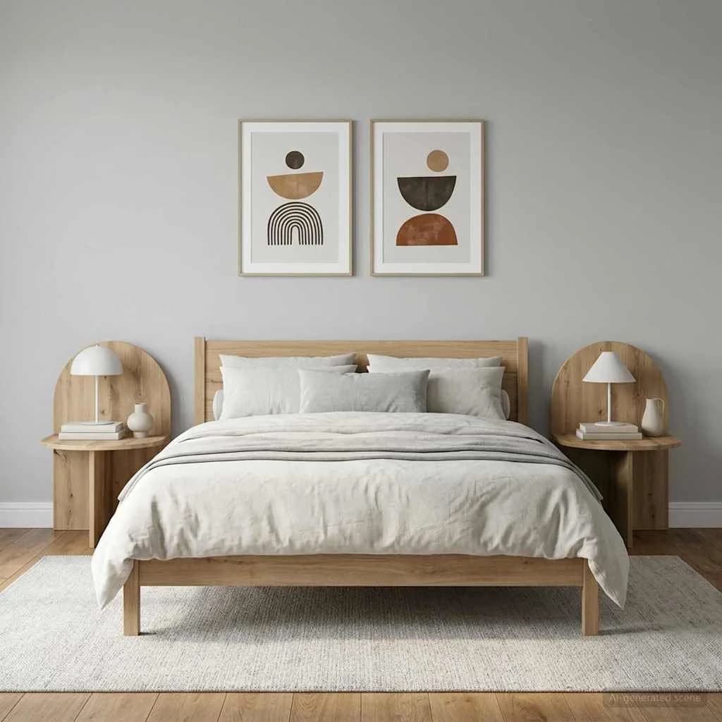 Nočna omarica 2 kos Artisan hrast 48 x 49 x 65 cm