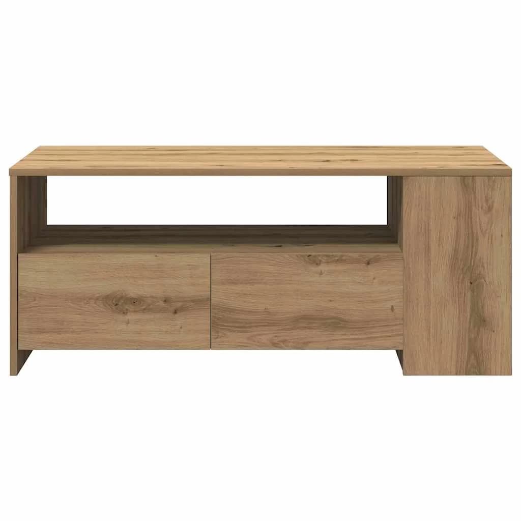 Klubska miza Umetni hrast 102 x 55 x 43,5 cm Inženirski les - slika 7