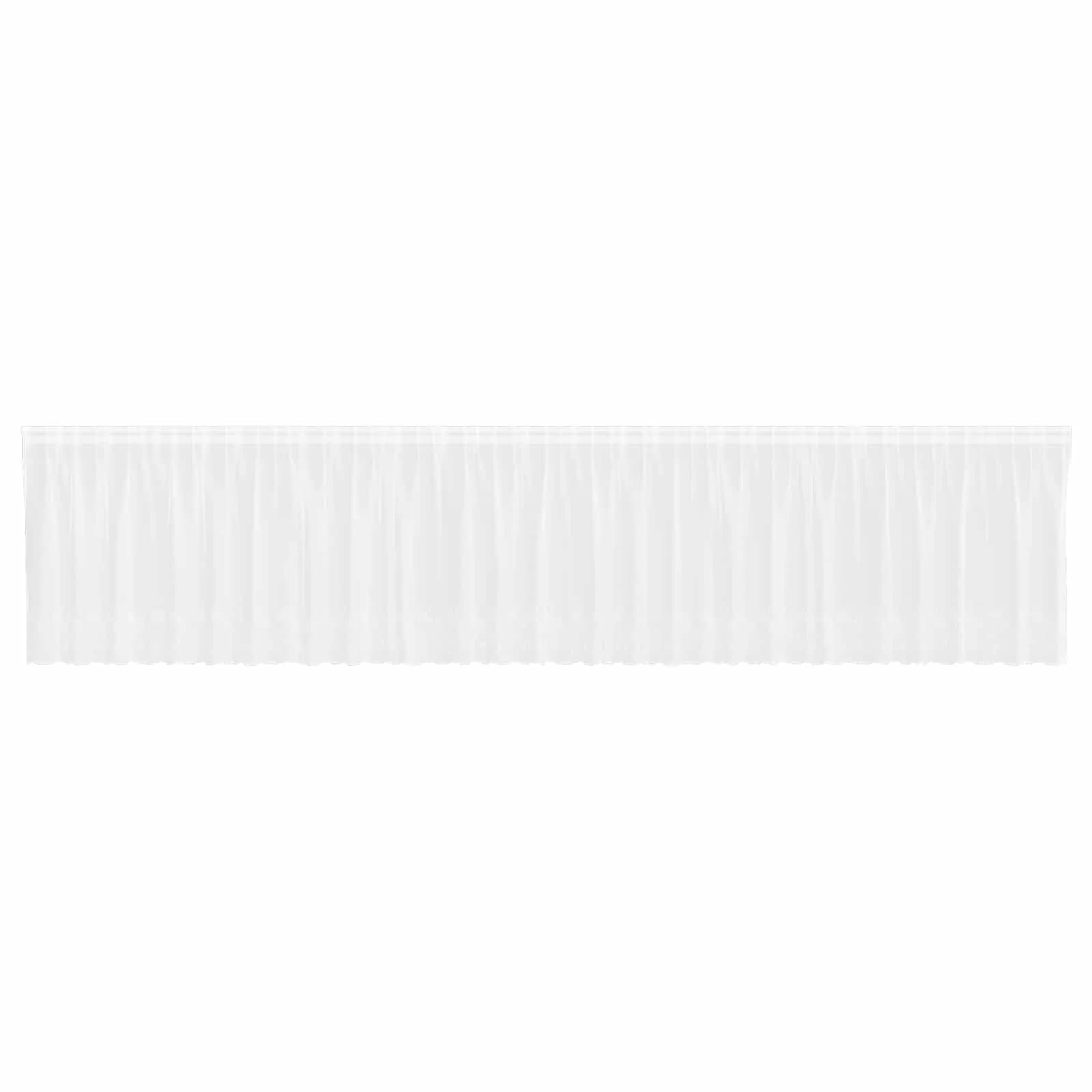 Čipkasta Zavesa z zavesami Bela 180 x 750 cm Poliester - slika 2