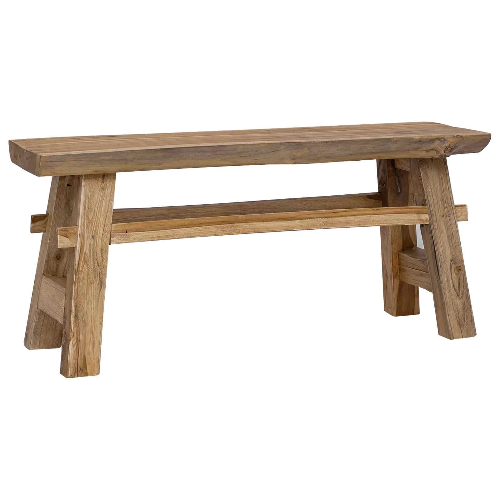 klop Naravna 100 x 29 x 43,5 cm Trden tikov les - slika 2